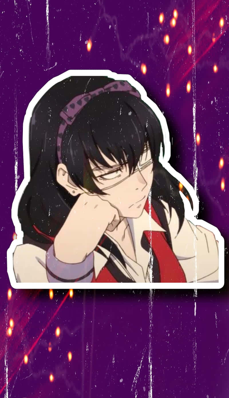 Midari Ikishima, black hair, glasses, HD Phone Wallpaper
