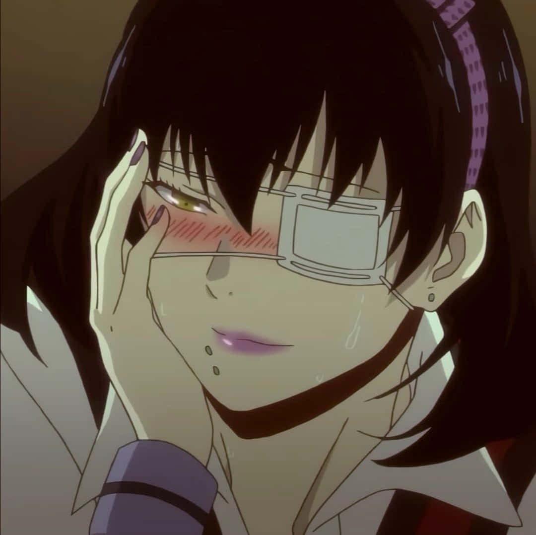 Midari Ikishima, dark hair, white eye patch, SD Desktop Wallpaper