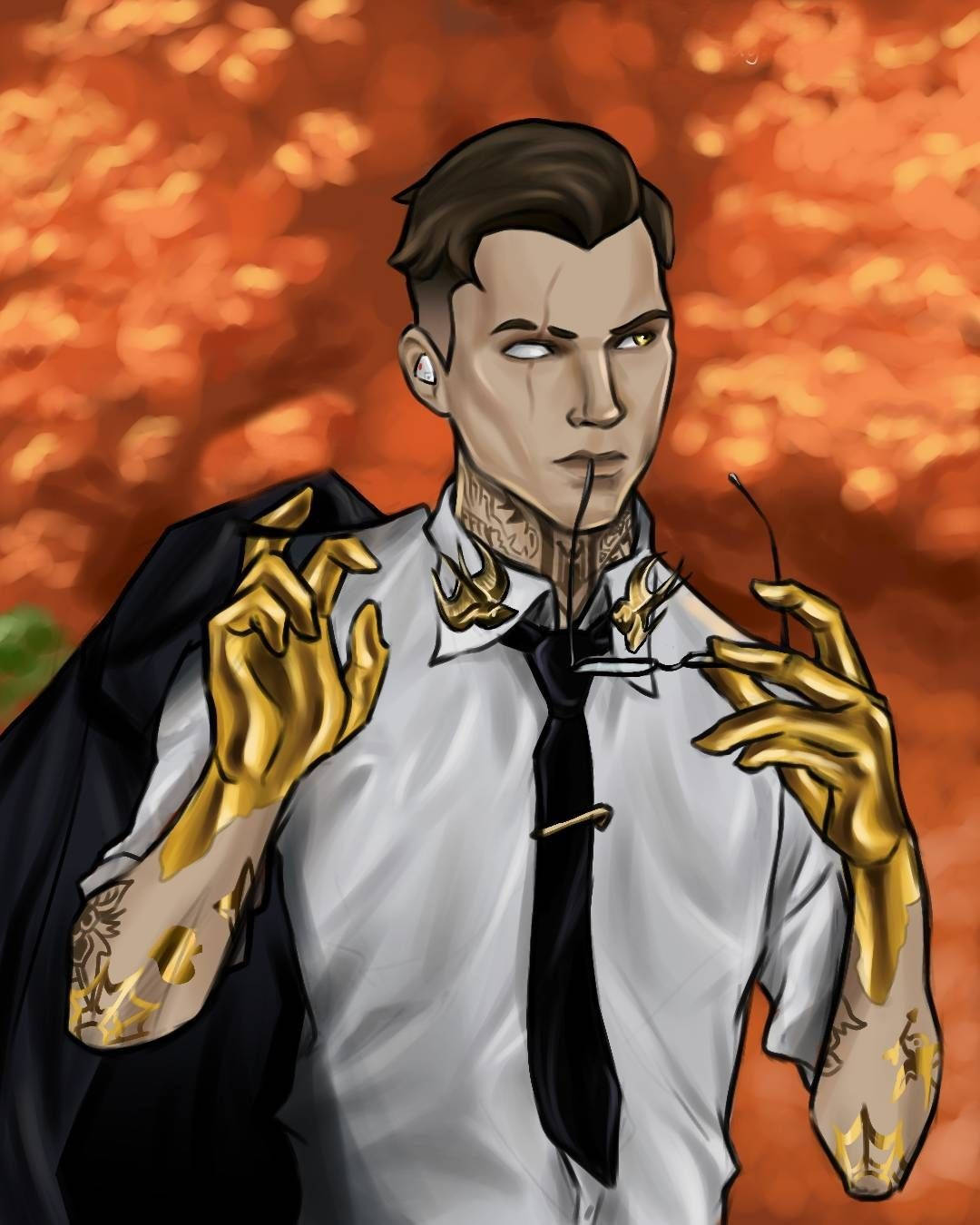 Midas Fortnite Skin, golden hands, tattoos, HD Phone Wallpaper