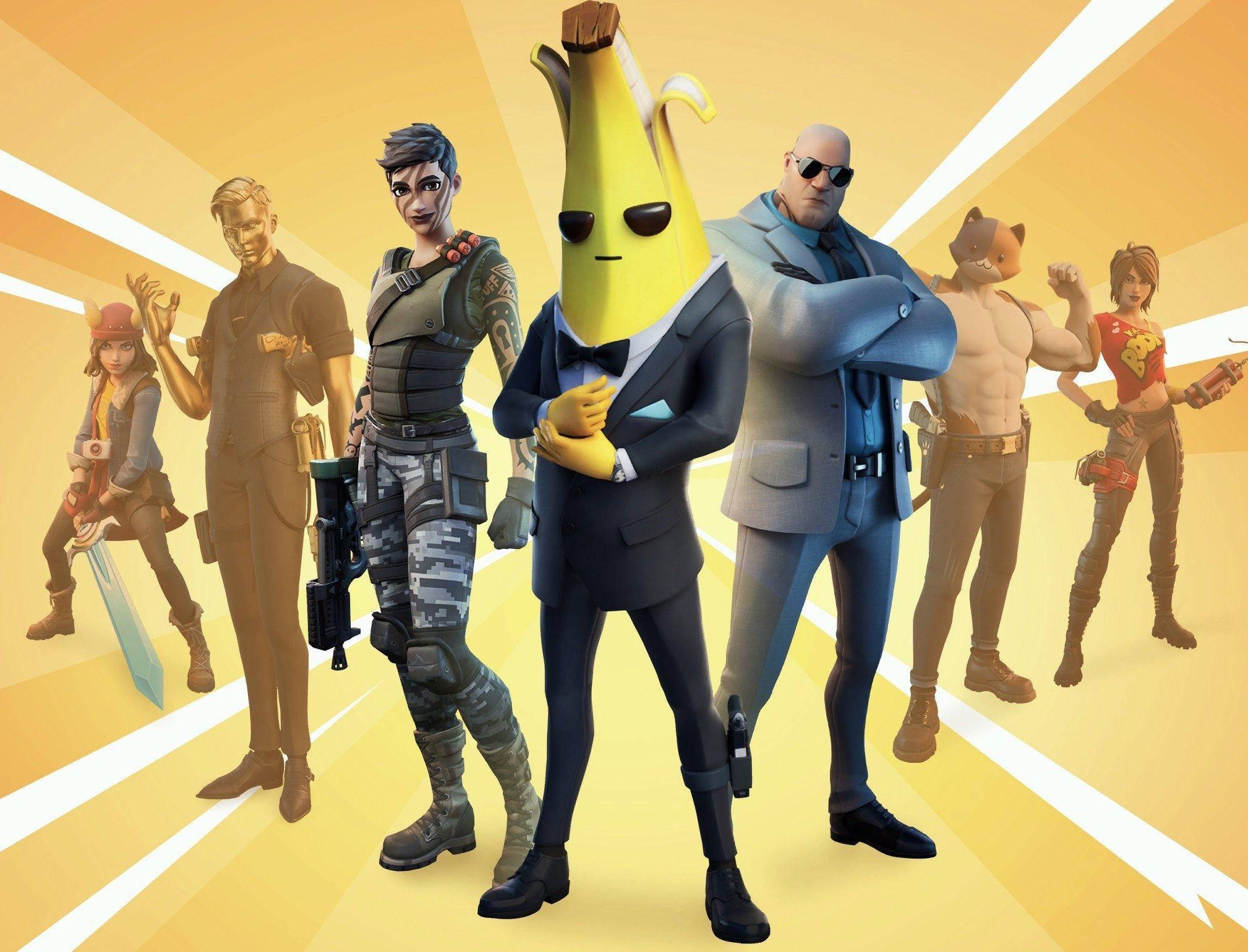 Midas Fortnite Skin, Fortnite, banana in a suit, Full HD Desktop Wallpaper