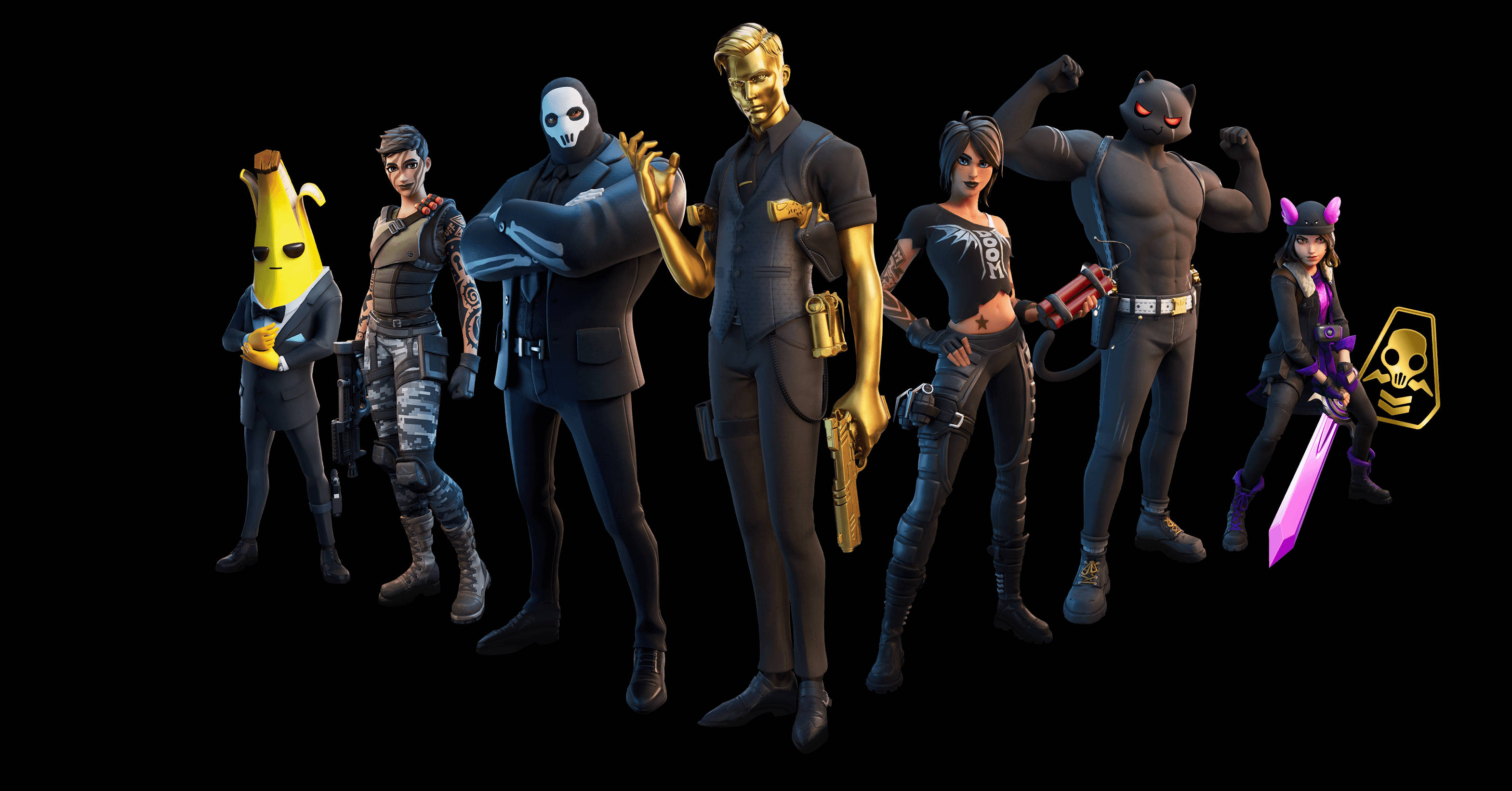 Midas, Fortnite, dark tactical gear, 2K Desktop Wallpaper