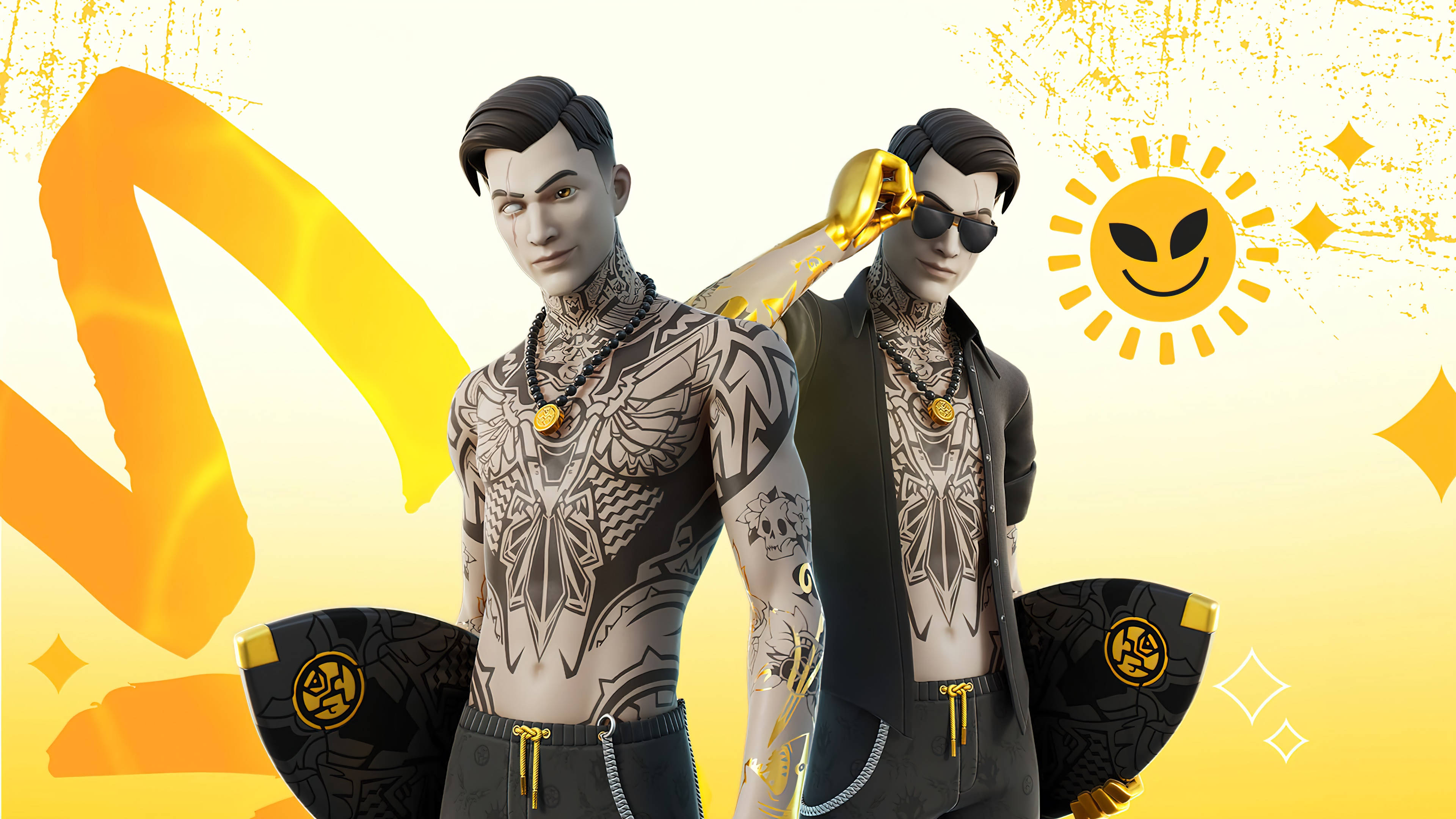 Midas Fortnite Skin, Fortnite, Summer Photoshoot, 4K Desktop Wallpaper