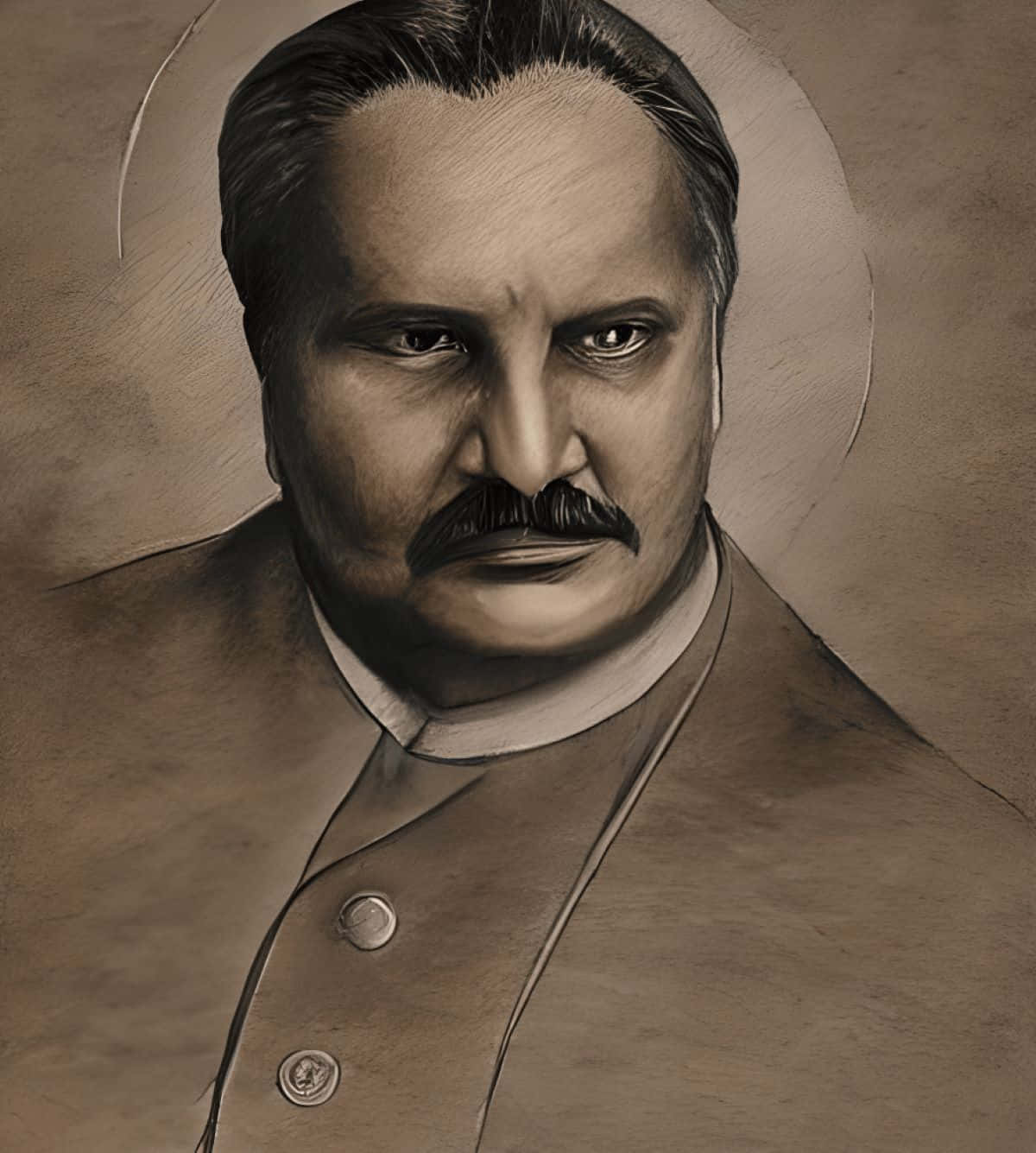 historical figure, sepia tone, mustache, HD Phone Wallpaper