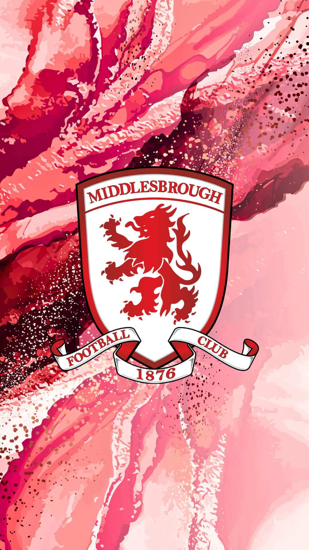 Middlesbrough, red lion rampant, white shield, Full HD Phone Wallpaper