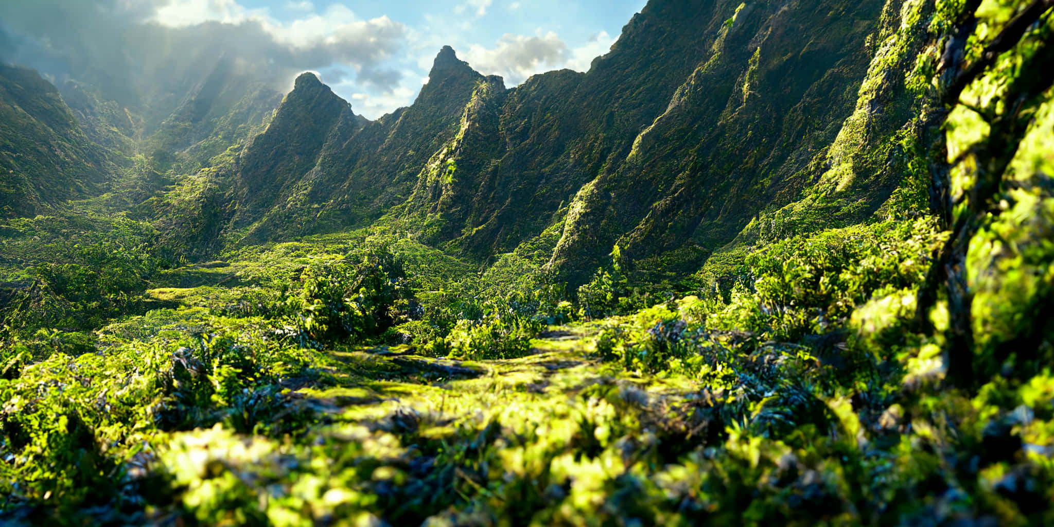 Midjourney, 2048 x 1024, sunlight, Full HD Desktop Wallpaper