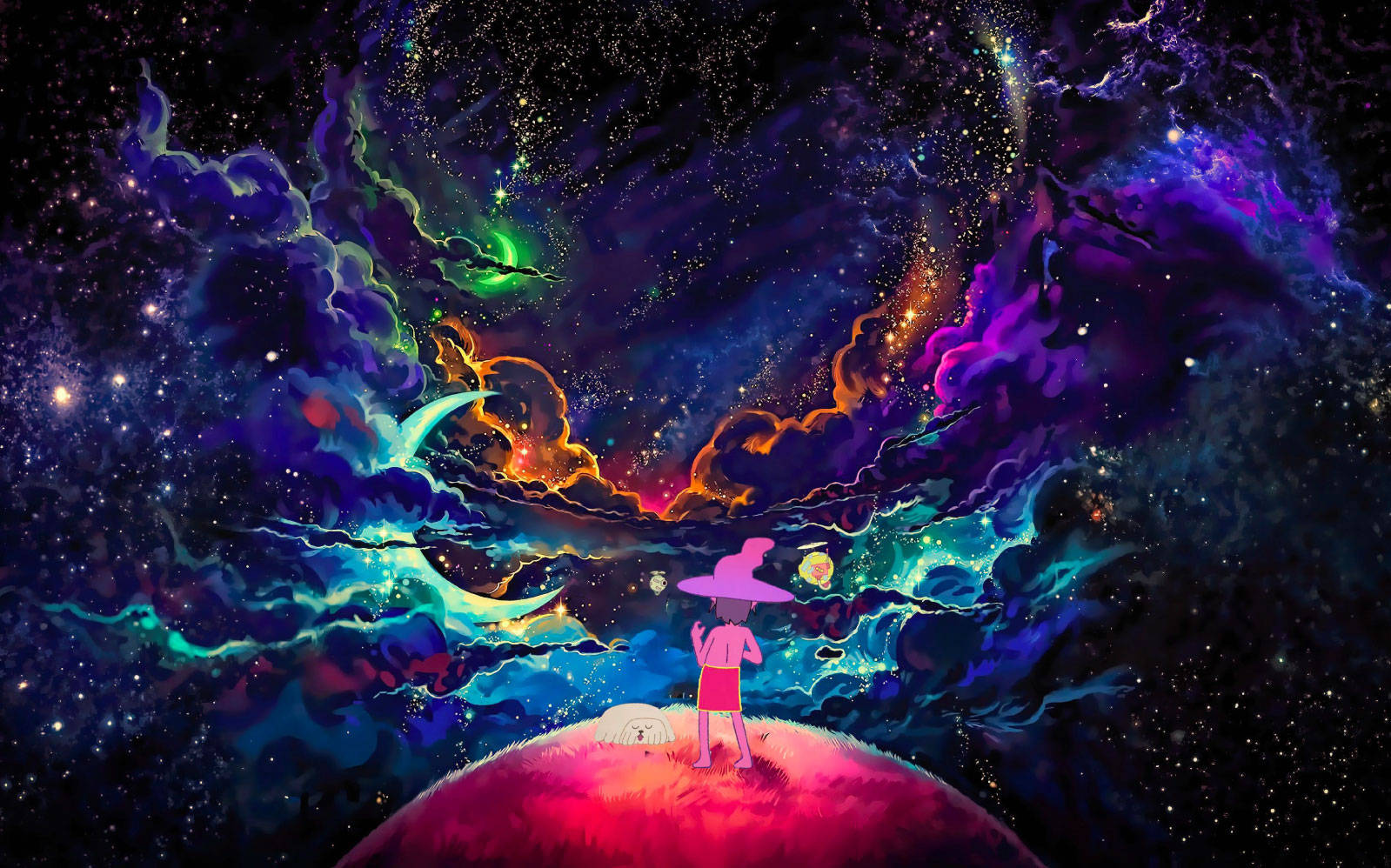 The Midnight Gospel, pink hat, glowing planet, HD Desktop Wallpaper