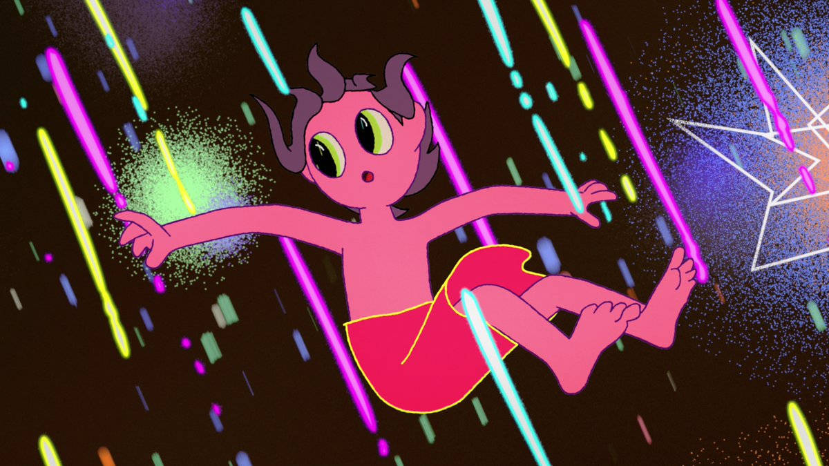 The Midnight Gospel, pink cartoon character, horns, SD Desktop Wallpaper