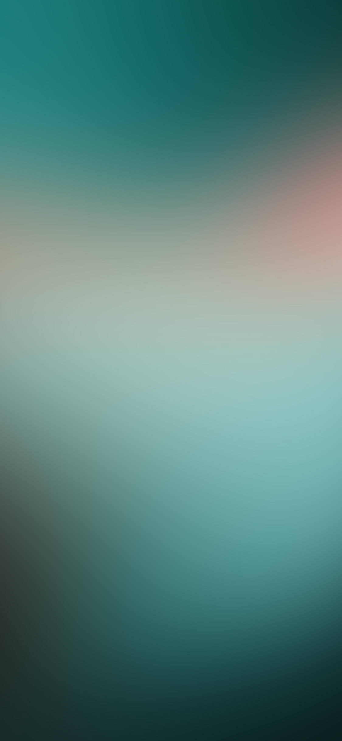 Midnight Green, teal green, soft peach, Full HD Phone Wallpaper