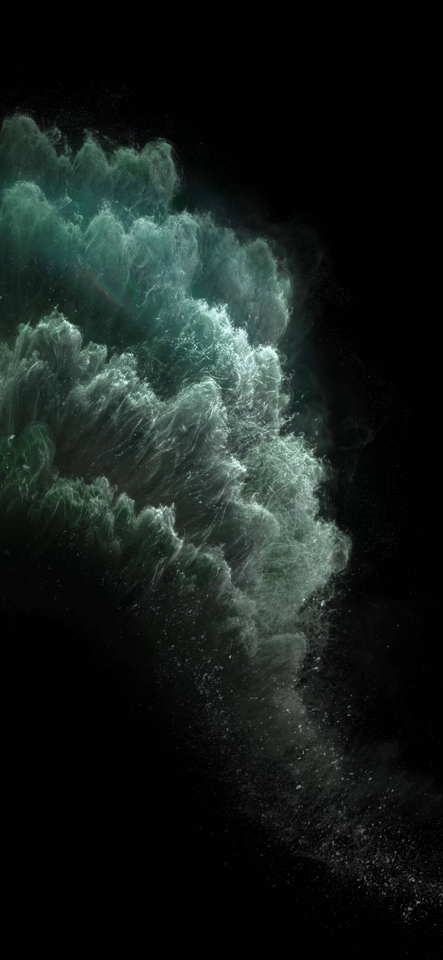 Midnight Green, teal, darkness, 2K Phone Wallpaper
