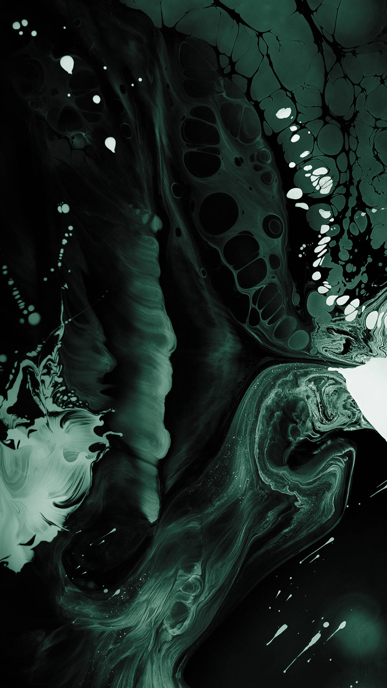 Midnight Green, dark teal, black, Full HD Phone Wallpaper
