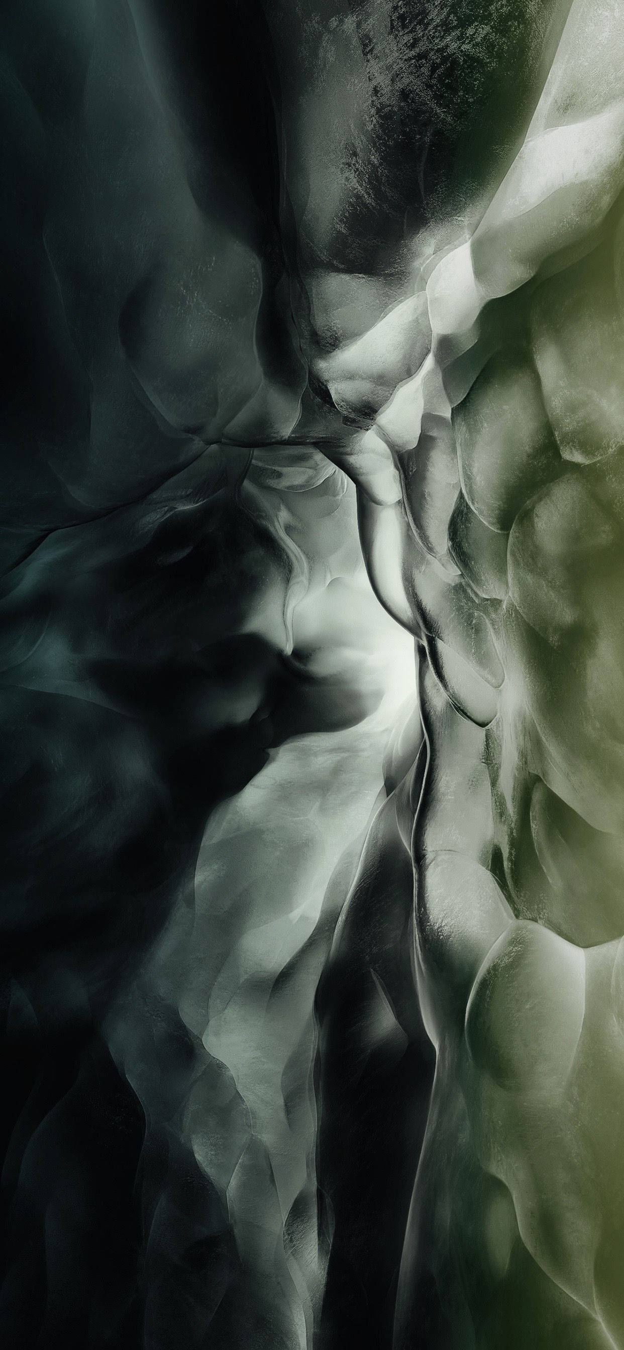 Midnight Green, deep greens, grays, 2K Phone Wallpaper