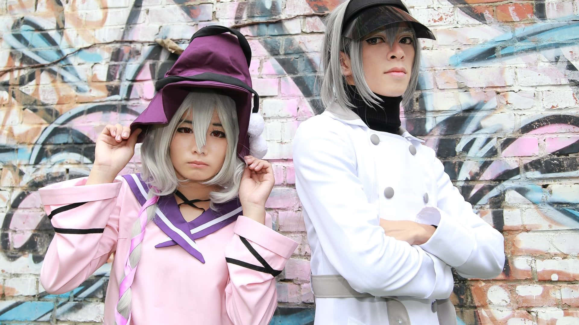 Midori Fuse, cosplay duo, anime costumes, Full HD Desktop Wallpaper