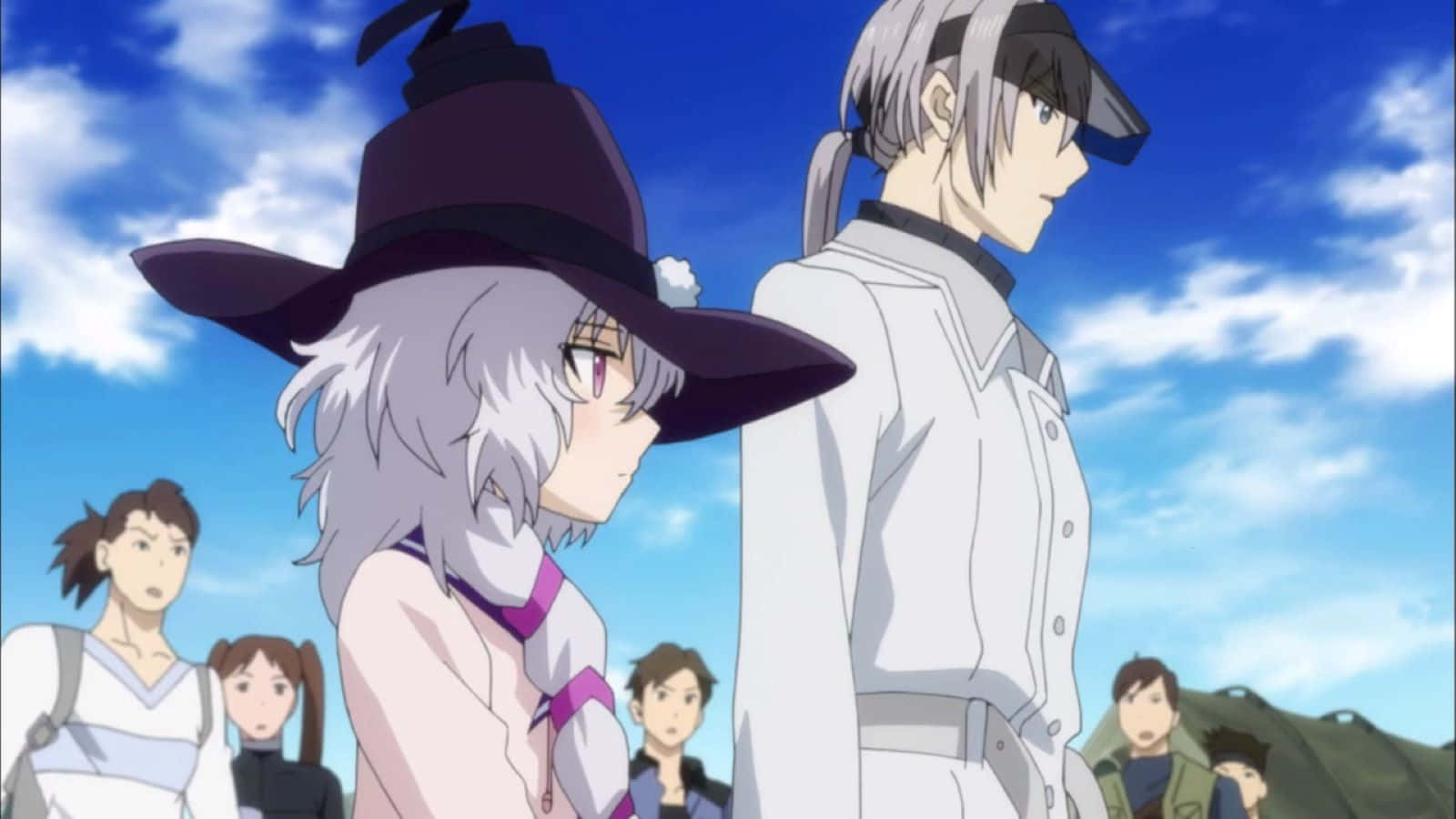 Midori Fuse, companion anime scene, silver-haired witch, HD Desktop Wallpaper