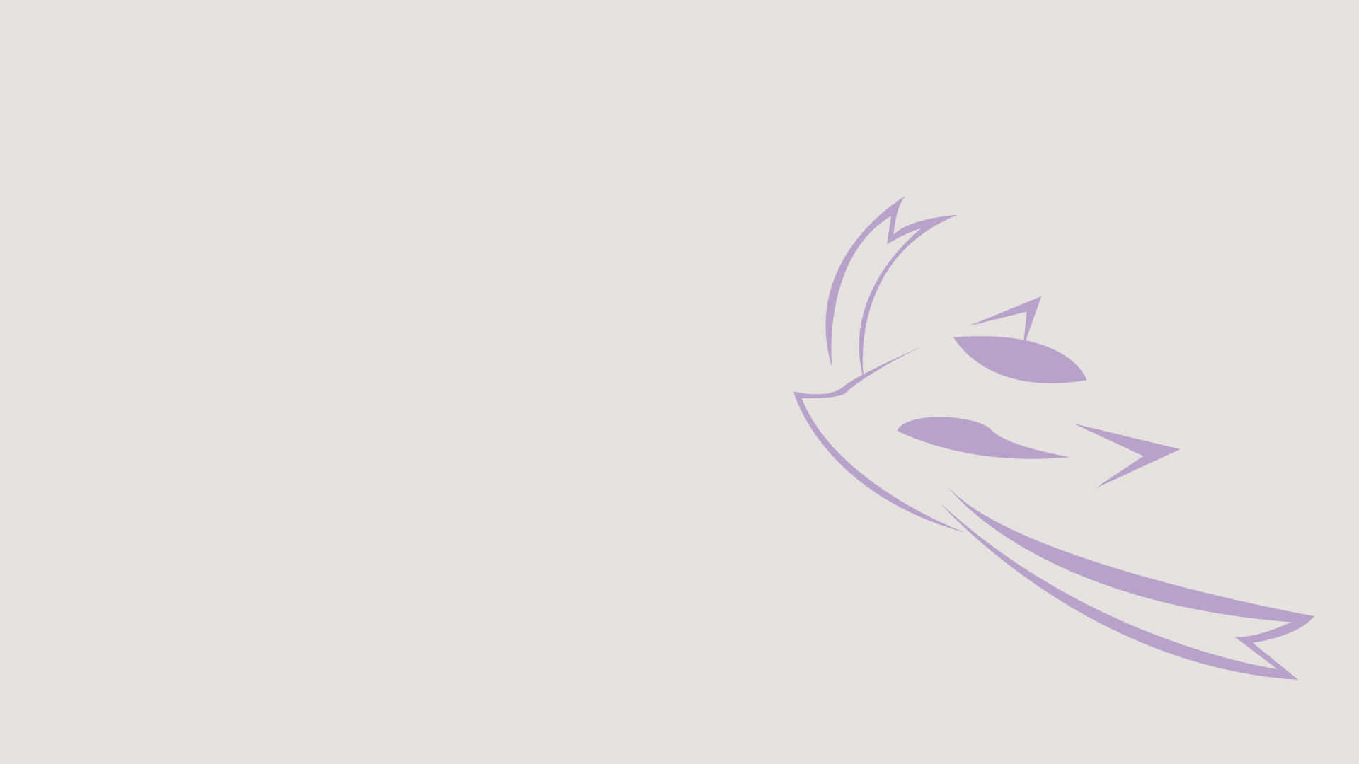 Mienshao, minimalist outline art, purple line art, Full HD Desktop Wallpaper