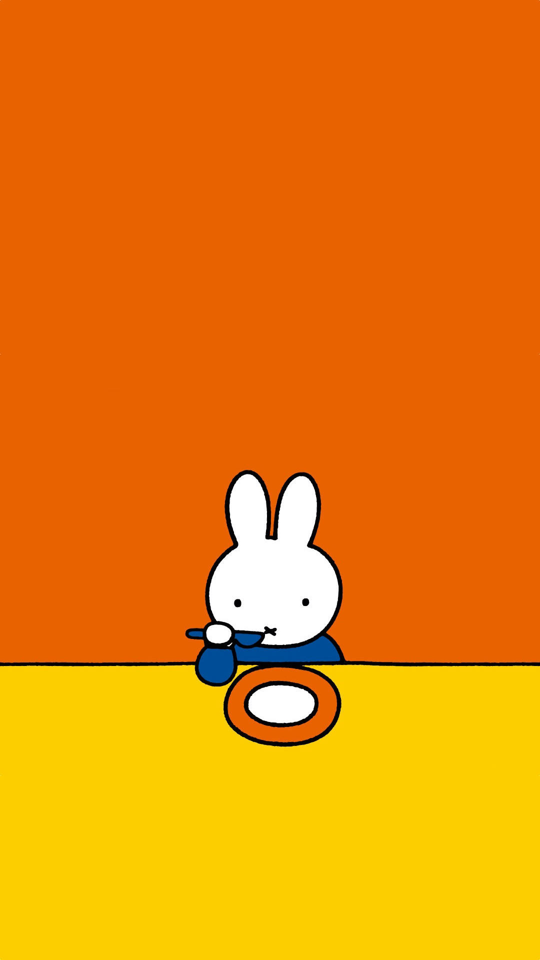 Miffy, white rabbit, blue shirt, Full HD Phone Wallpaper