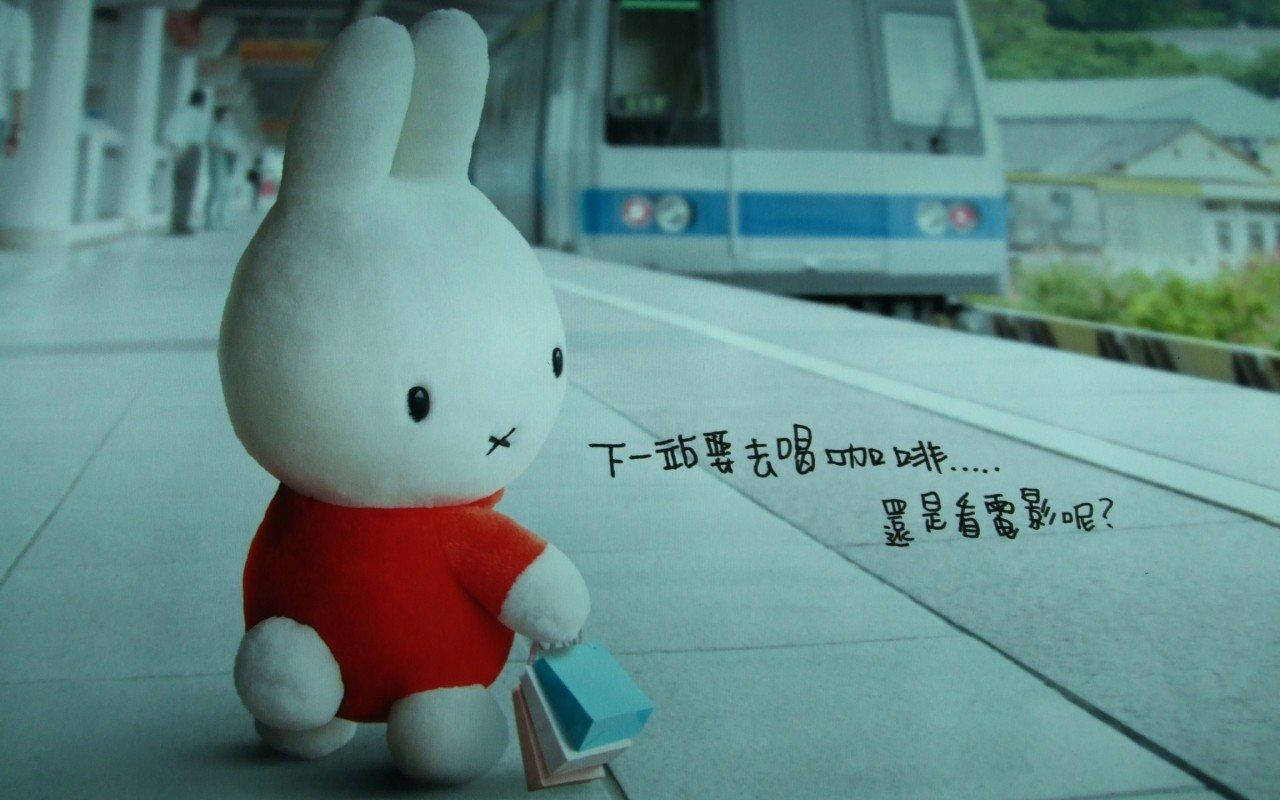 Miffy, white rabbit plush, red shirt, HD Desktop Wallpaper