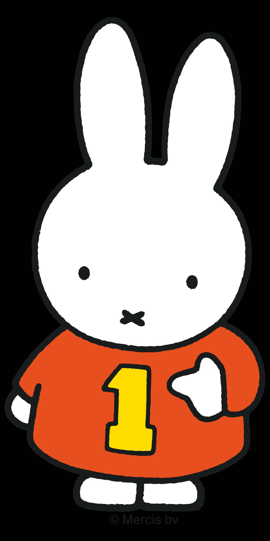 Miffy, white cartoon rabbit, orange shirt, HD Phone Wallpaper