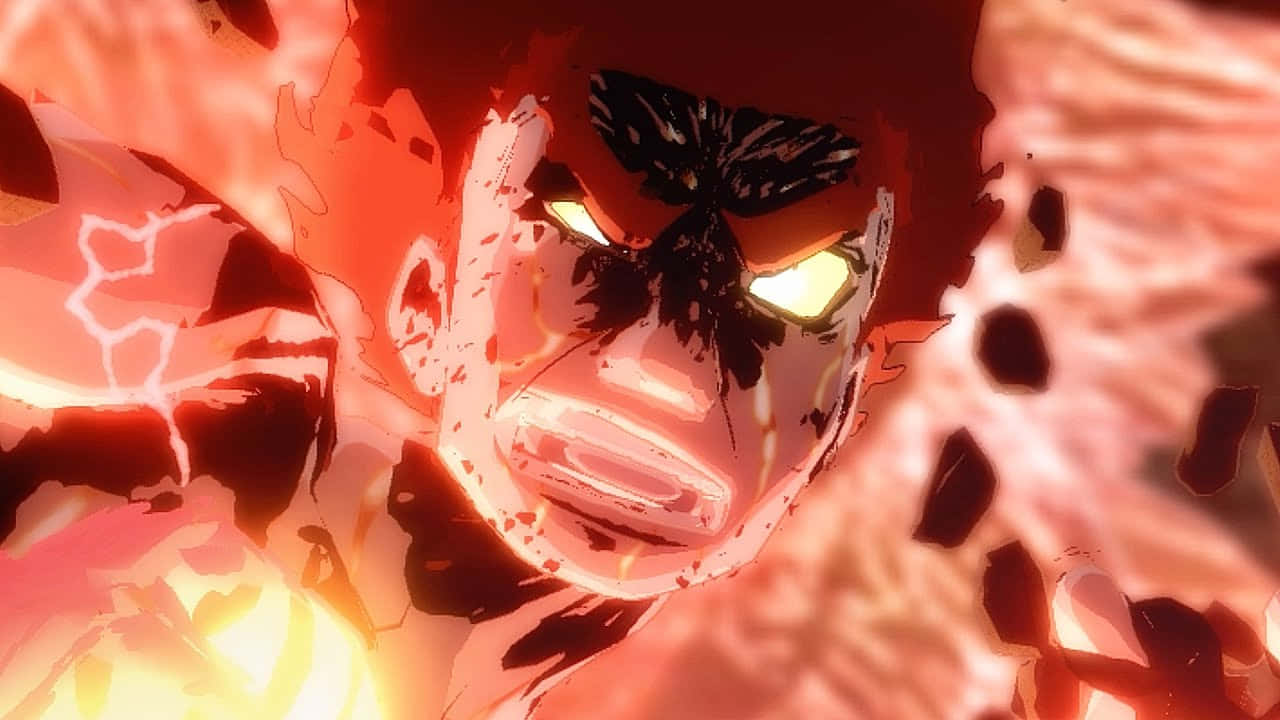 Might Guy, glowing yellow eyes, fiery red aura, HD Desktop Wallpaper