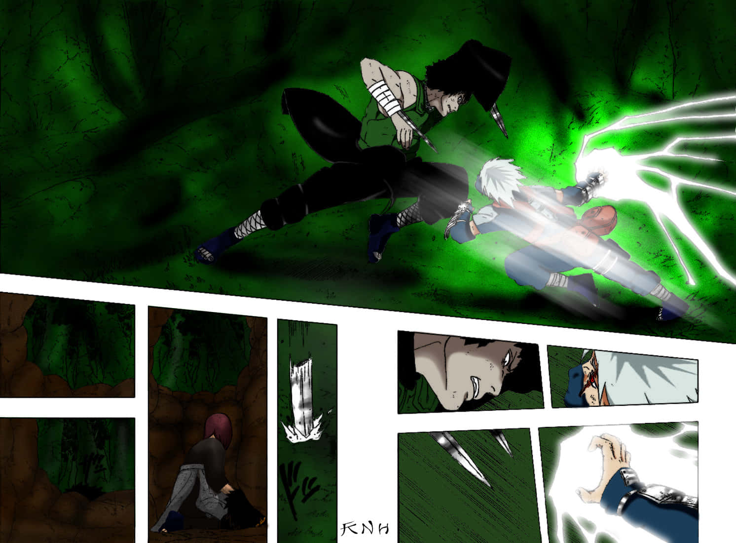 Might Guy, anime warriors, dark forest, HD Desktop Wallpaper