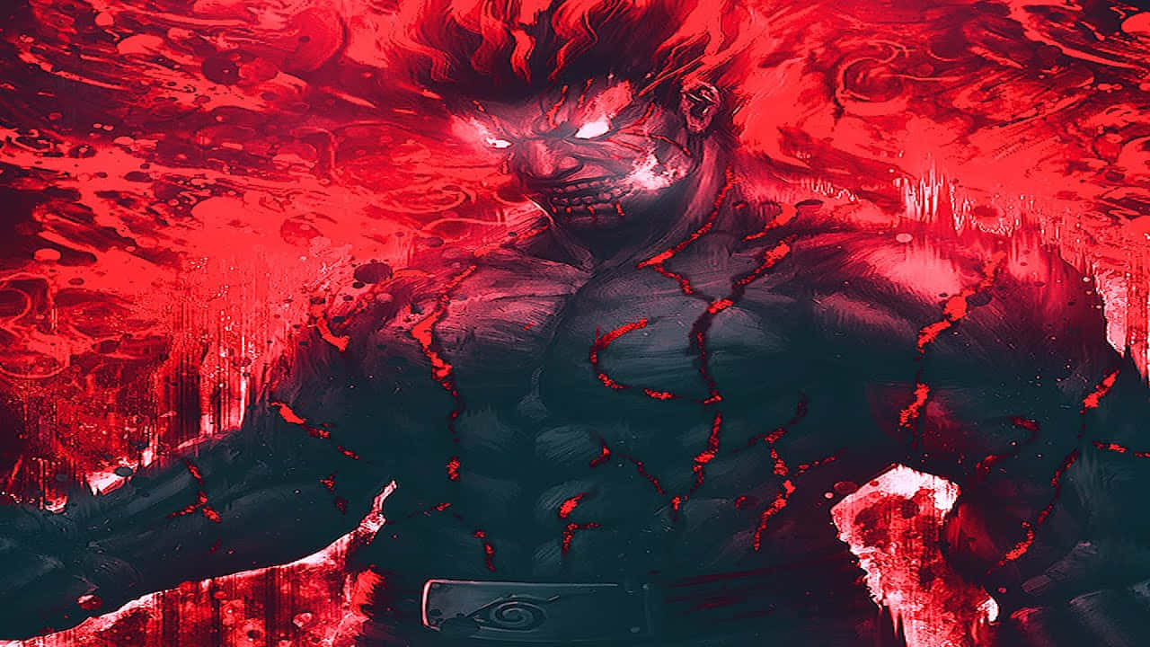 Might Guy, glowing red eyes, crackling red energy, HD Desktop Wallpaper