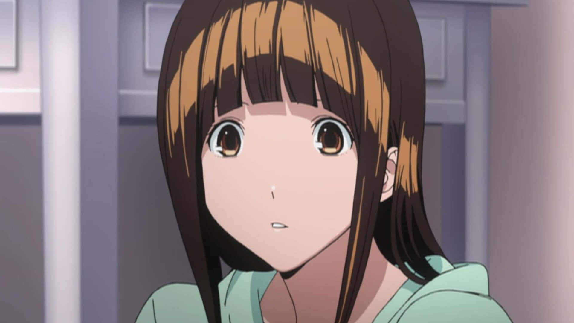 Miho Azuki, brown hair, wide eyes, Full HD Desktop Wallpaper