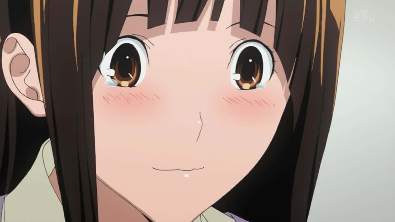 Miho Azuki, brown eyes, tears, HD Desktop Wallpaper