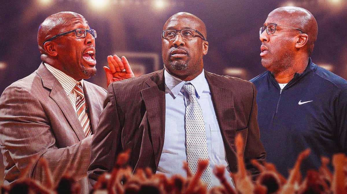 Mike Brown, basketball sidelines, bald Black men, SD Desktop Wallpaper
