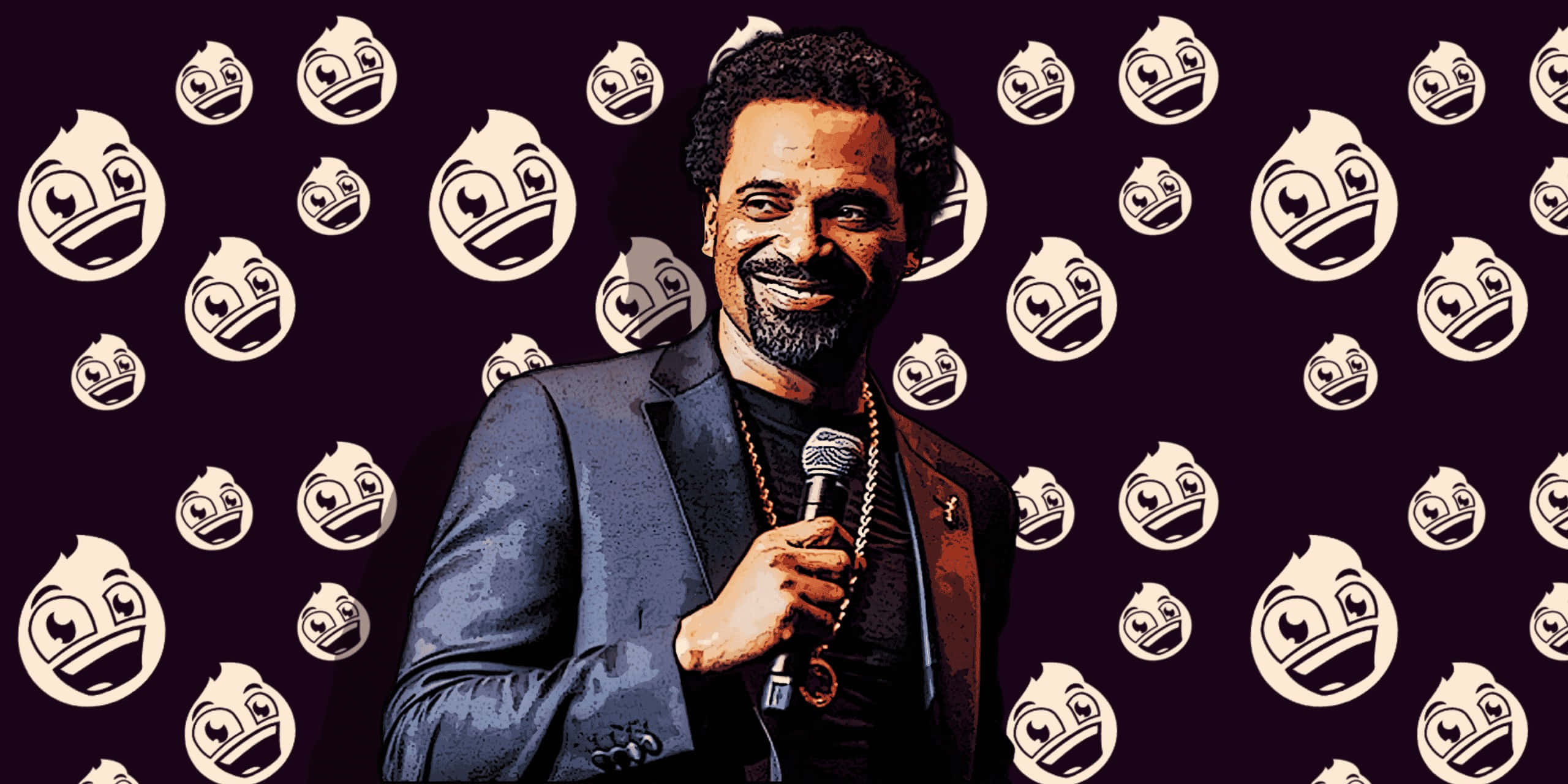 Mike Epps, suit, microphone, 2K Desktop Wallpaper