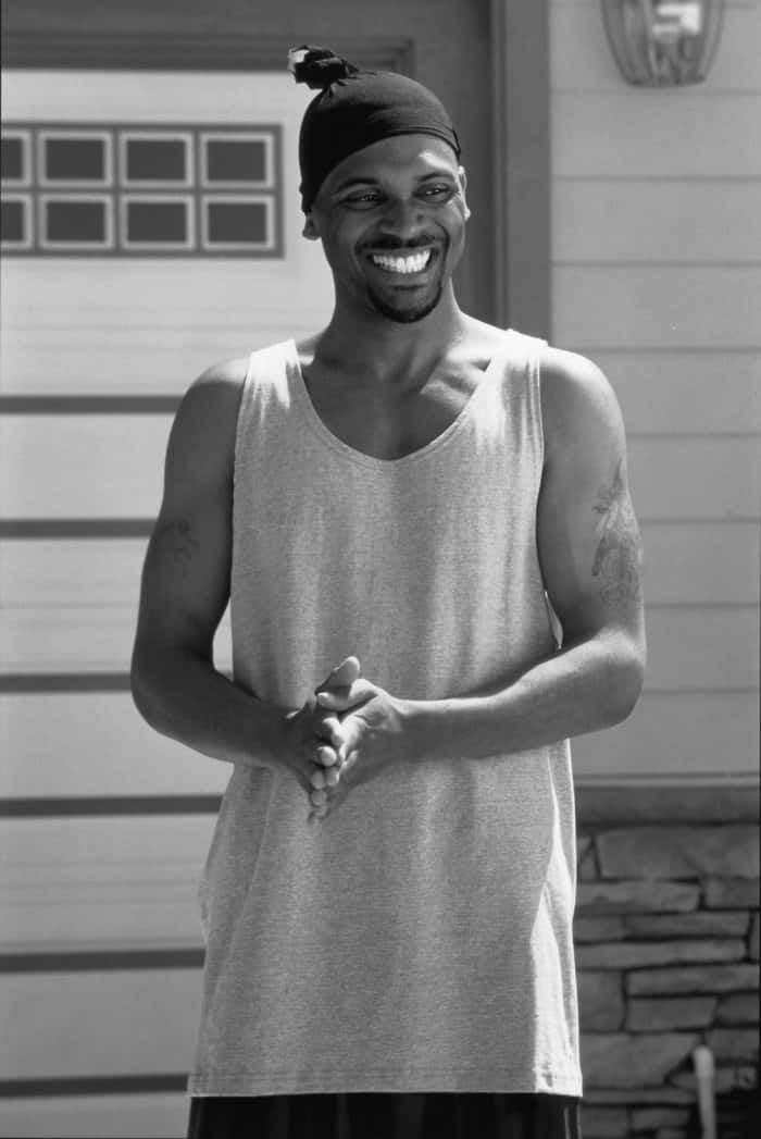 Mike Epps, tank top, headband, SD Phone Wallpaper
