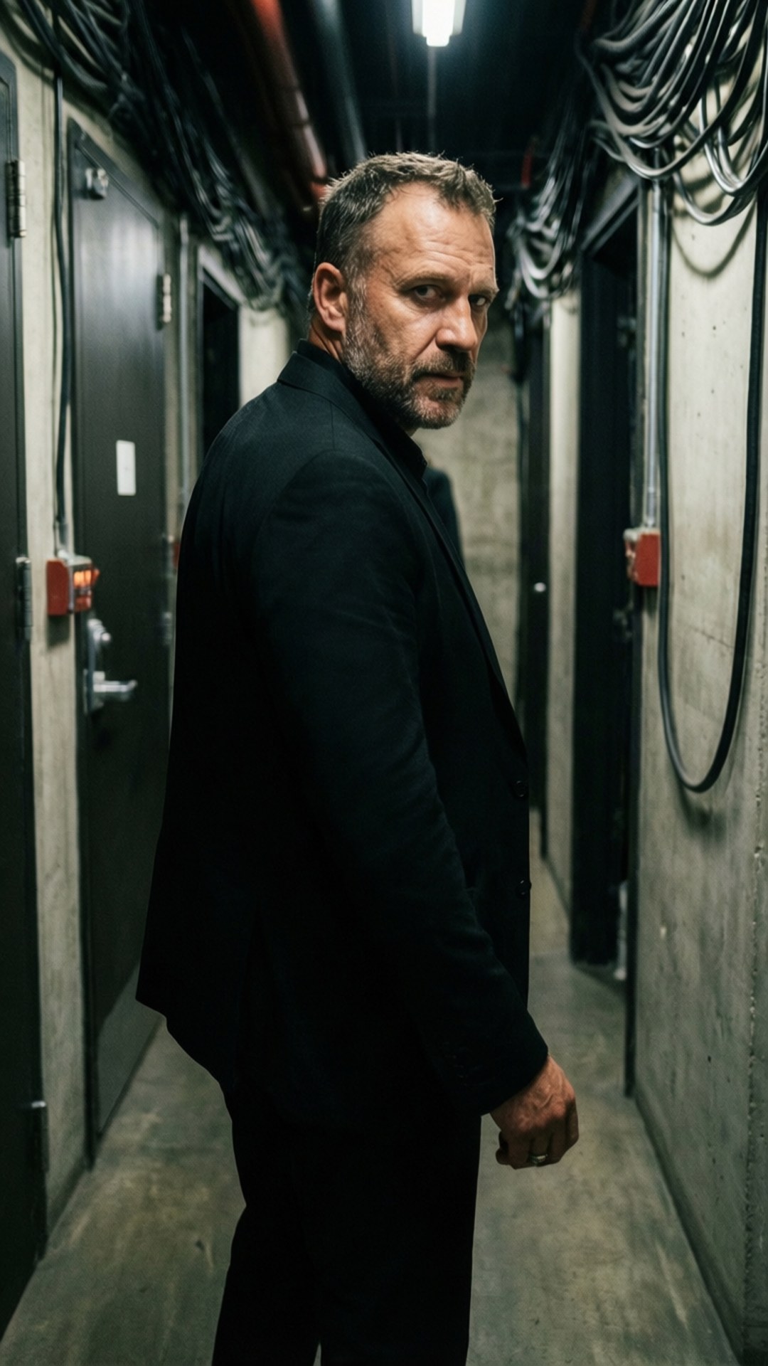 Mike Rotunda, backstage corridor, dim, Full HD Phone Wallpaper