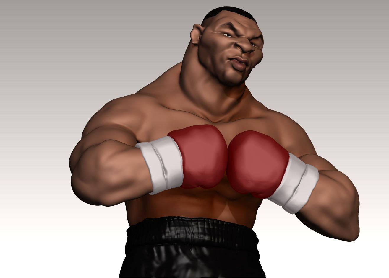 Mike Tyson, 4K, cartoon art, HD Desktop Wallpaper