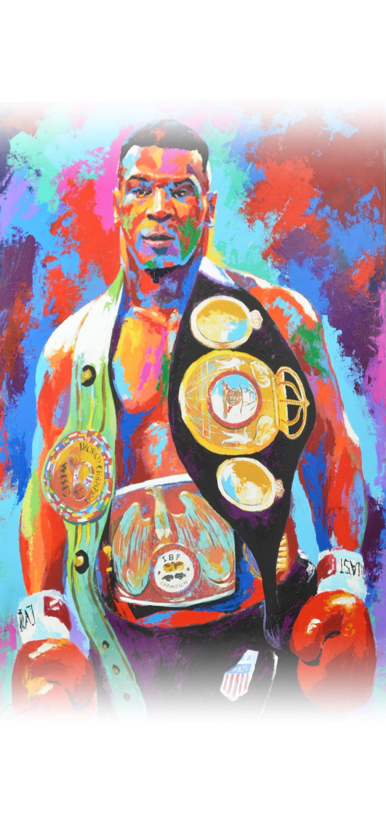 Mike Tyson, 4K, colorful painting, 2K Phone Wallpaper