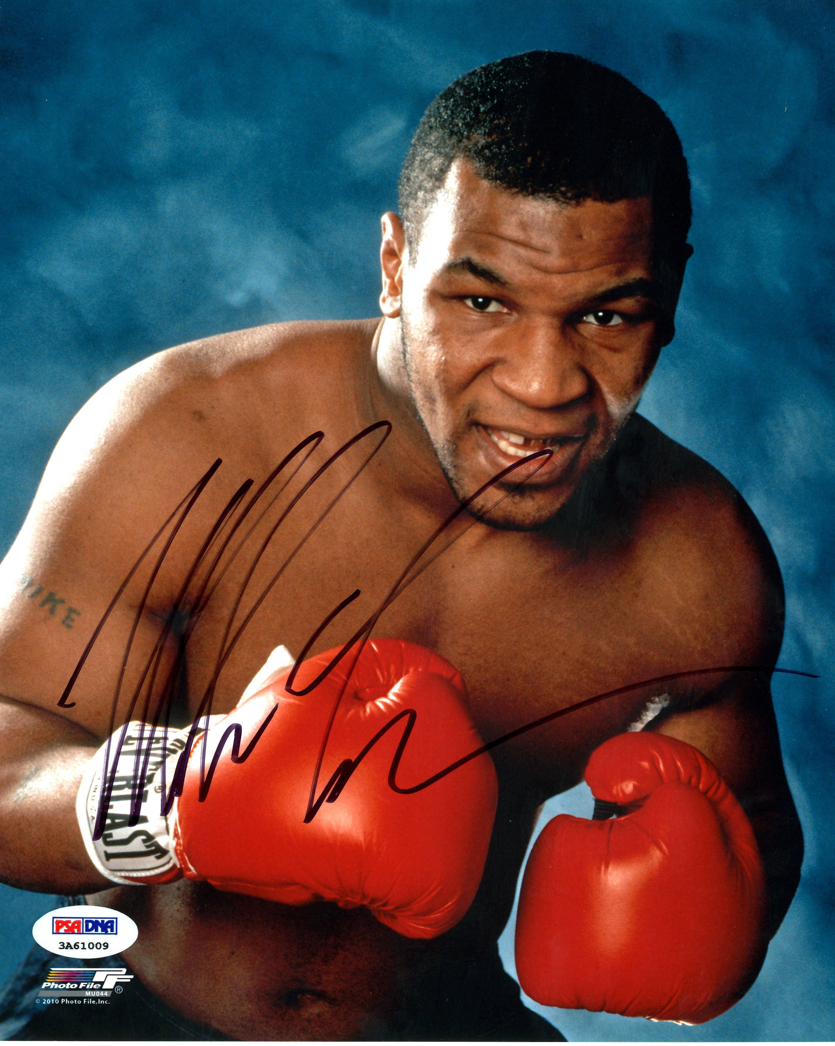 Mike Tyson, red boxing gloves, smoky blue studio backdrop, 2K Phone Wallpaper