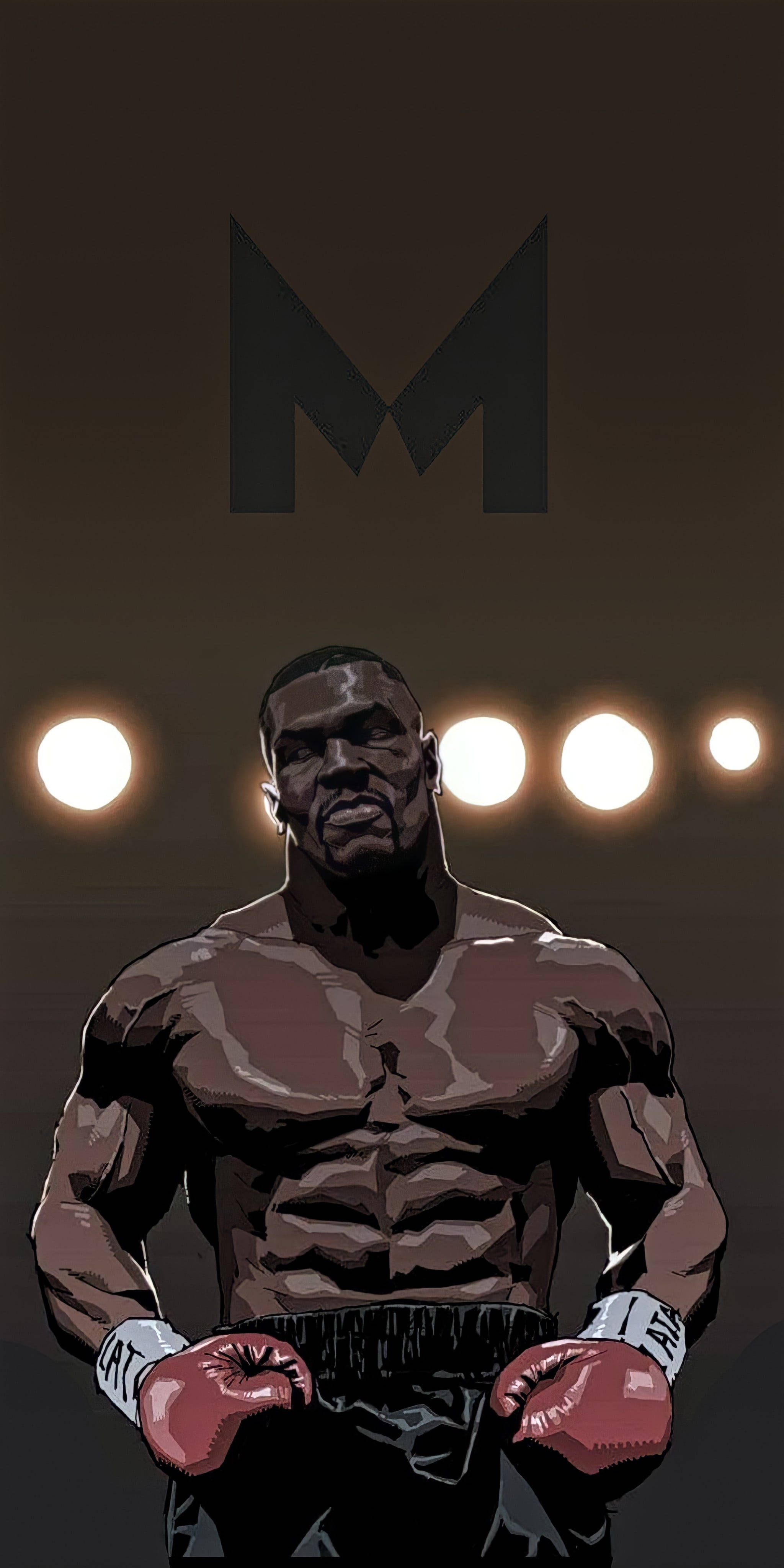 Mike Tyson, 4K, red gloves, 4K Phone Wallpaper