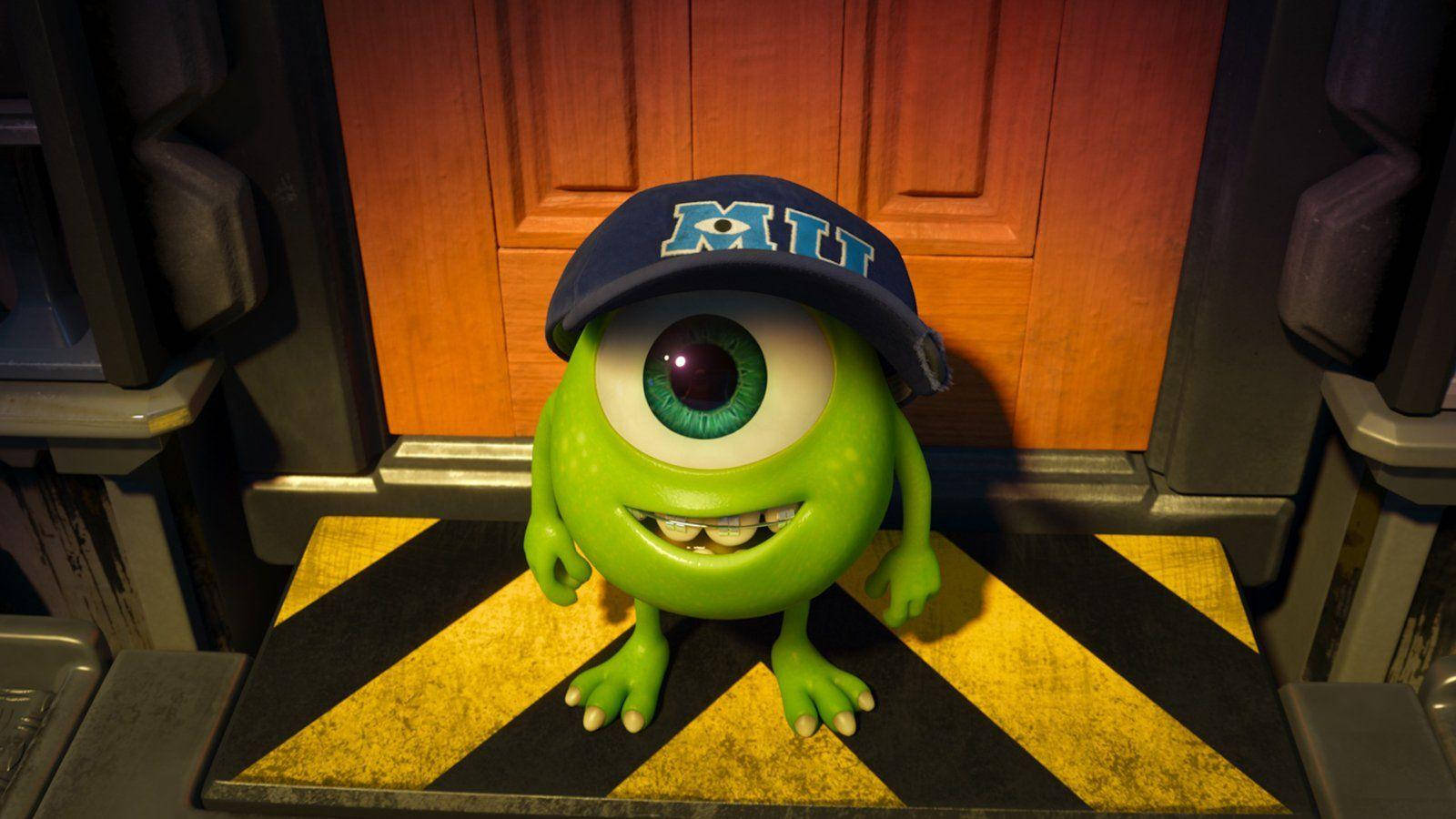 Mike Wazowski, green, one-eyed, HD Desktop Wallpaper