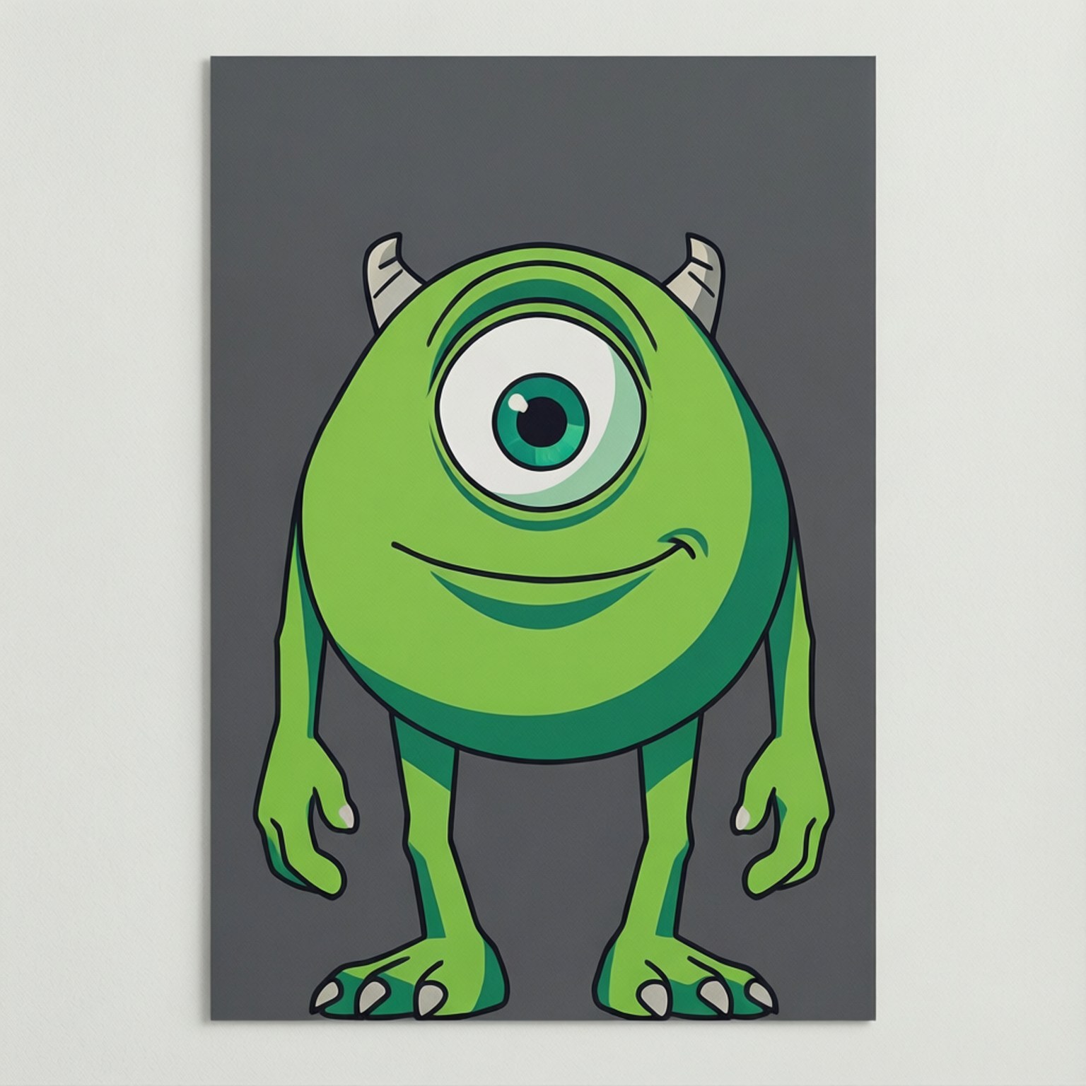 Mike Wazowski, green, one-eyed, HD Desktop Wallpaper