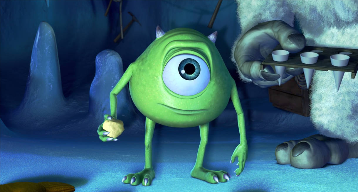 Mike Wazowski, green, one-eyed monster, SD Desktop Wallpaper