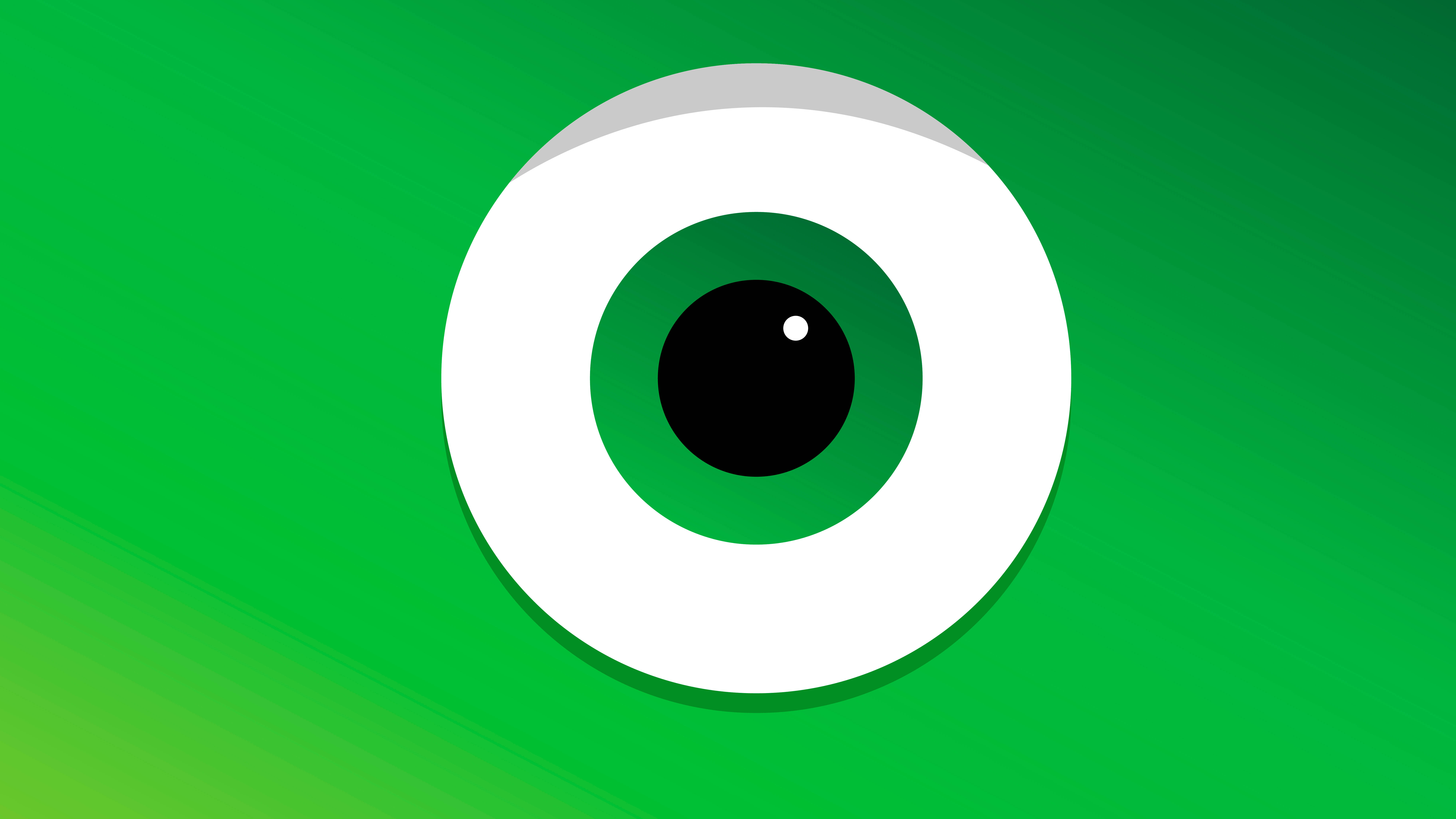 Mike Wazowski, iconic green eyes, green iris, 8K Desktop Wallpaper