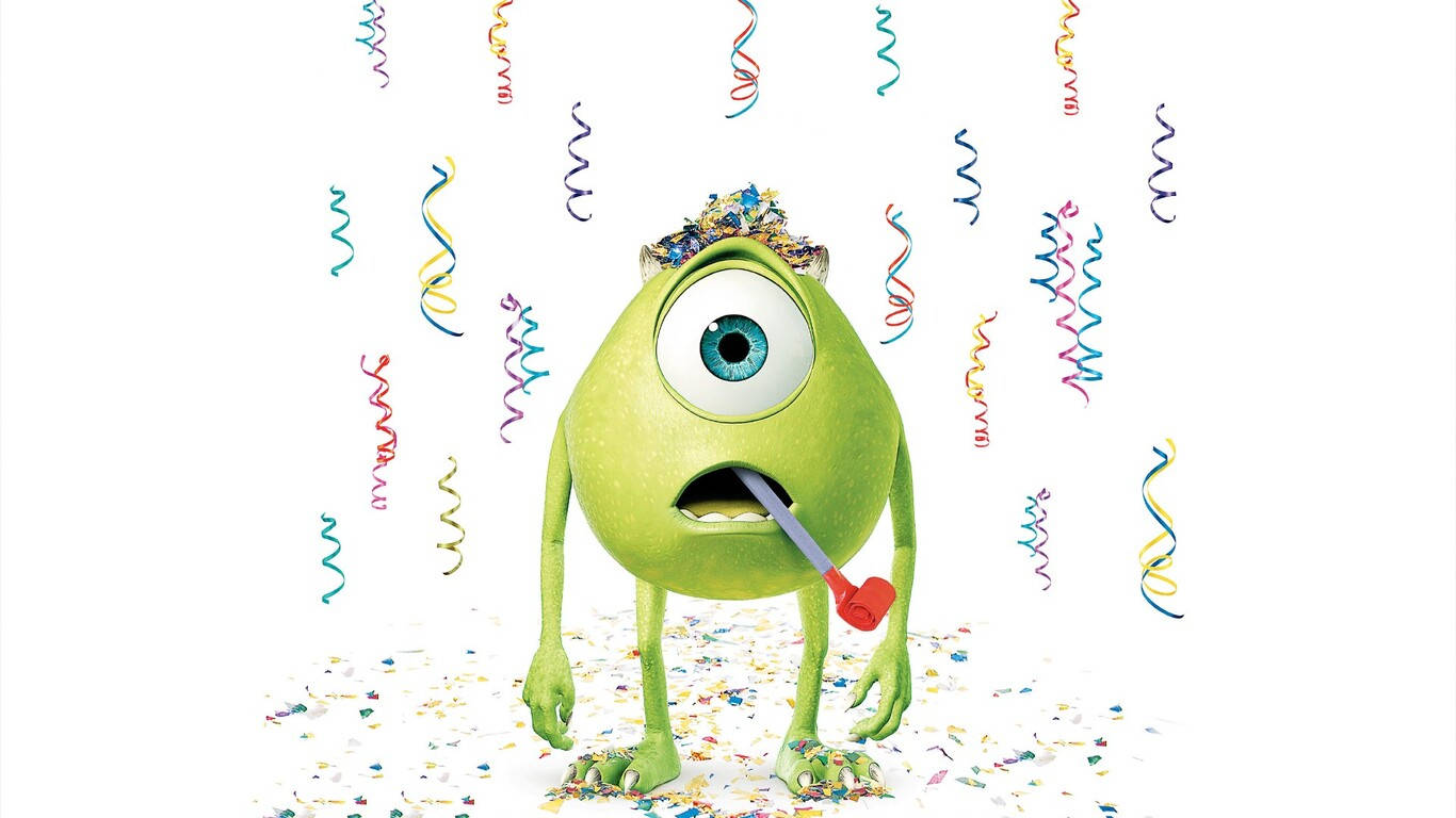 Mike Wazowski, green, one-eyed, HD Desktop Wallpaper