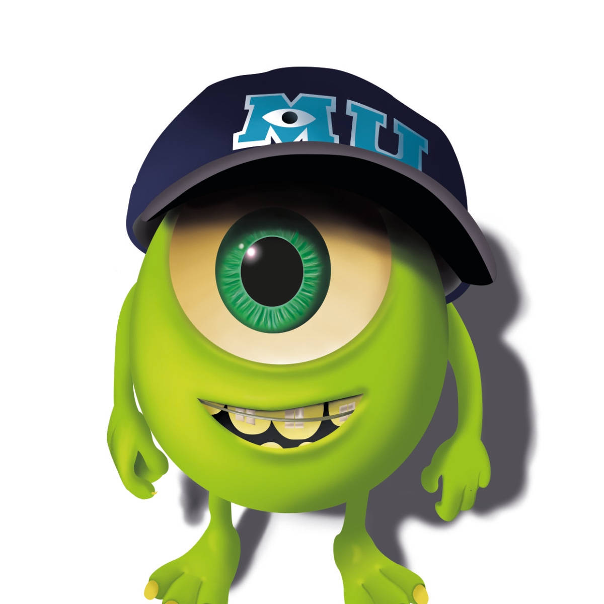 Mike Wazowski, green, one-eyed monster, SD Desktop Wallpaper