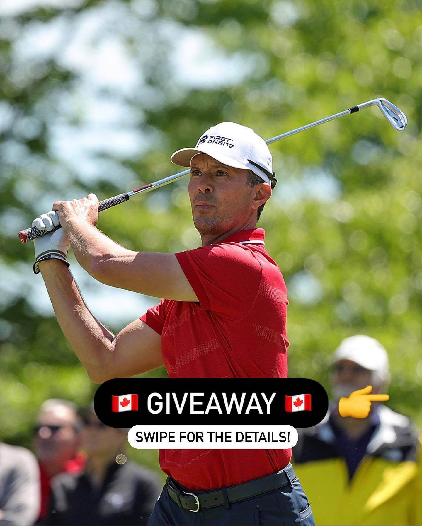 Mike Weir, red shirt, white cap, HD Phone Wallpaper
