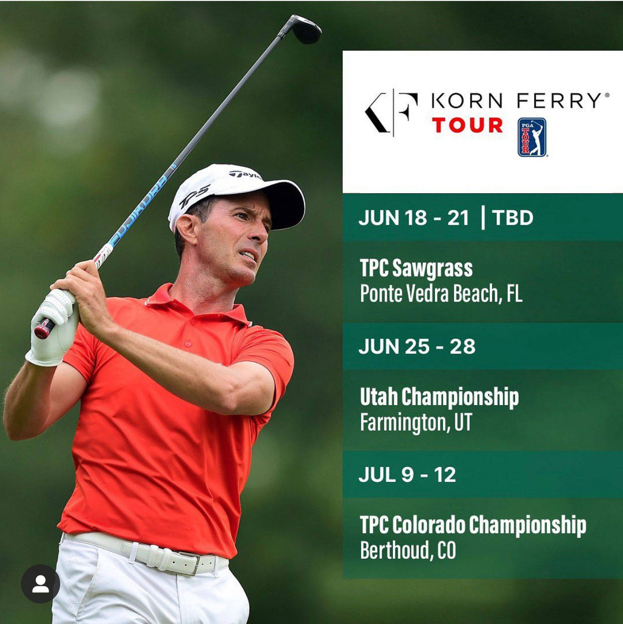 Mike Weir, red shirt, golf club, SD Phone Wallpaper