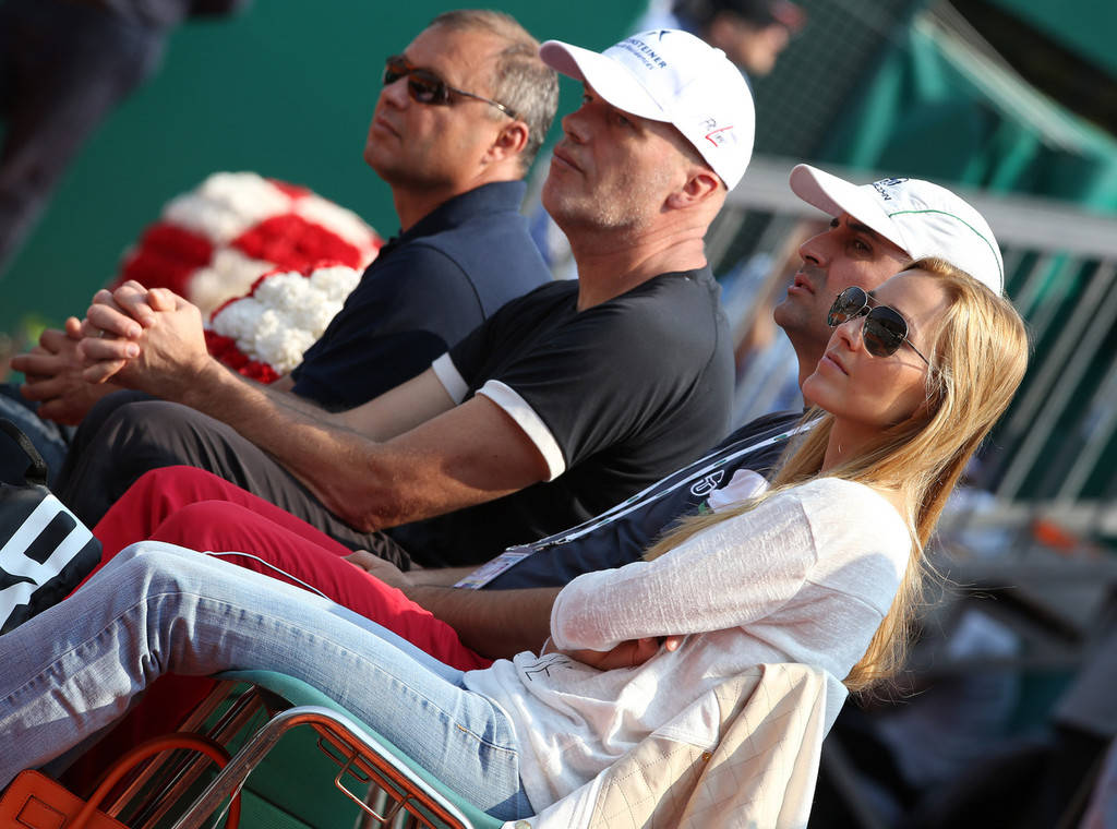 Mikhail Youzhny, stadium seats, white caps, SD Desktop Wallpaper