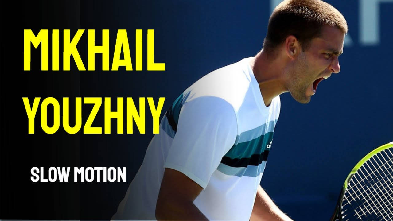 Mikhail Youzhny, blue court, slow motion match, HD Desktop Wallpaper