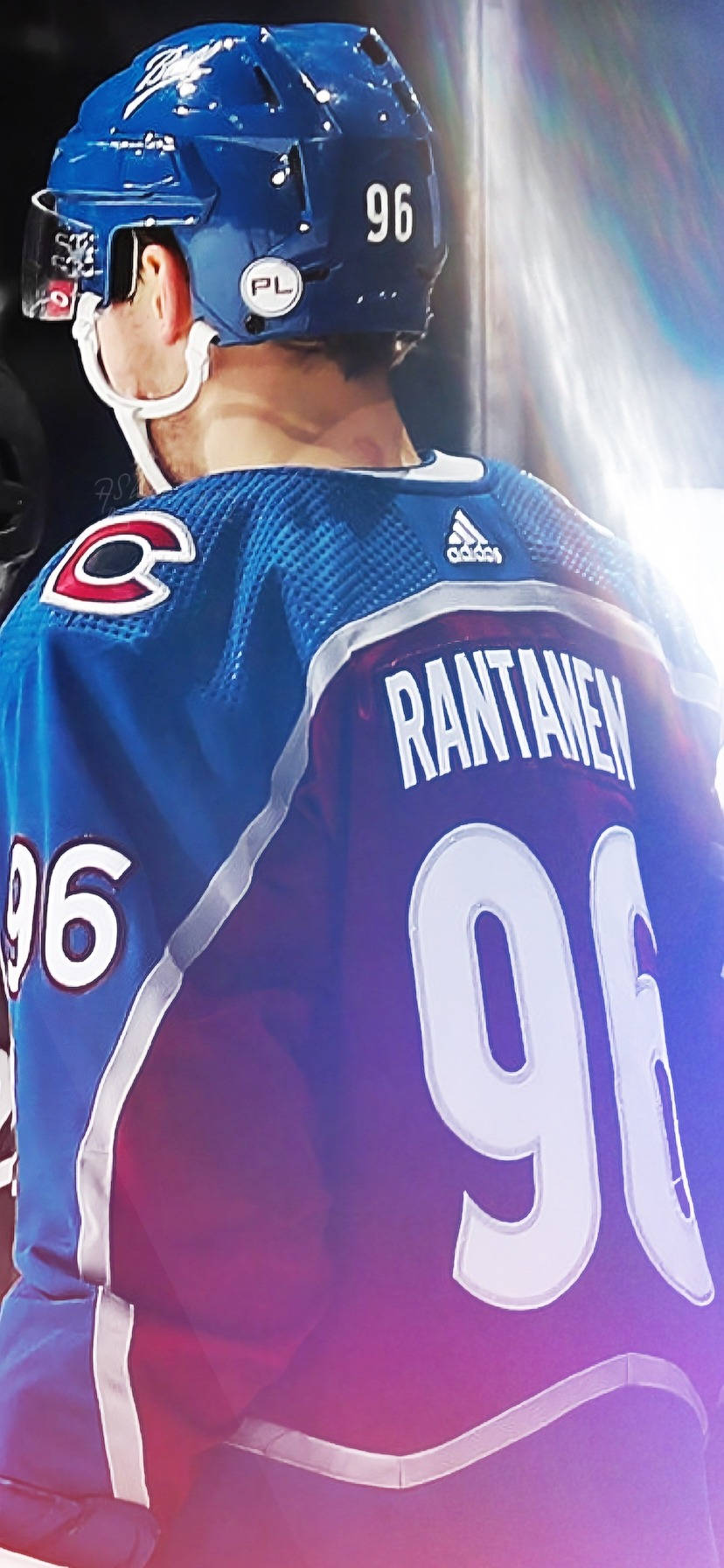 Mikko Rantanen, blue jersey, number 96, HD Phone Wallpaper