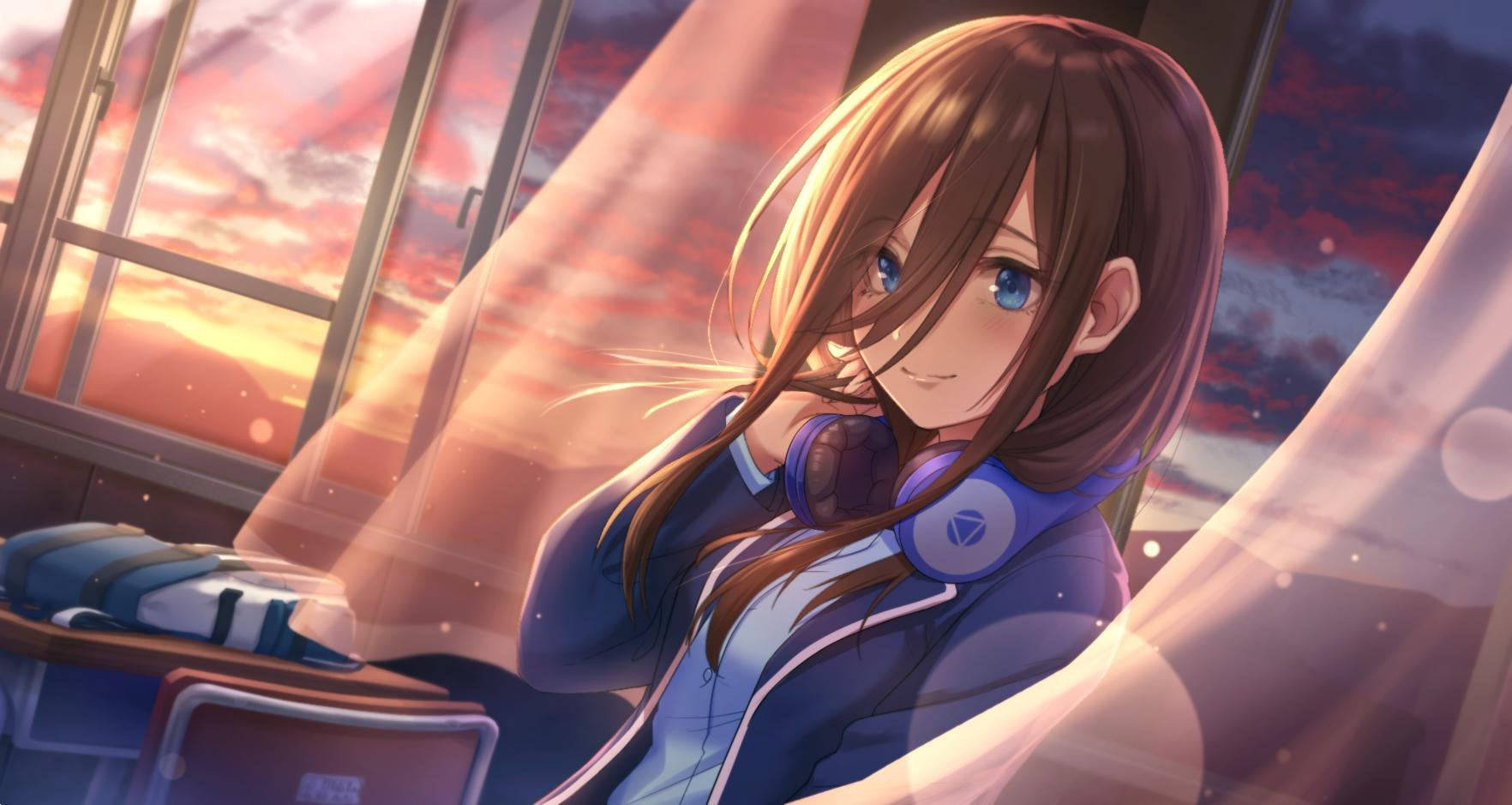 Miku Nakano, classroom, window, HD Desktop Wallpaper