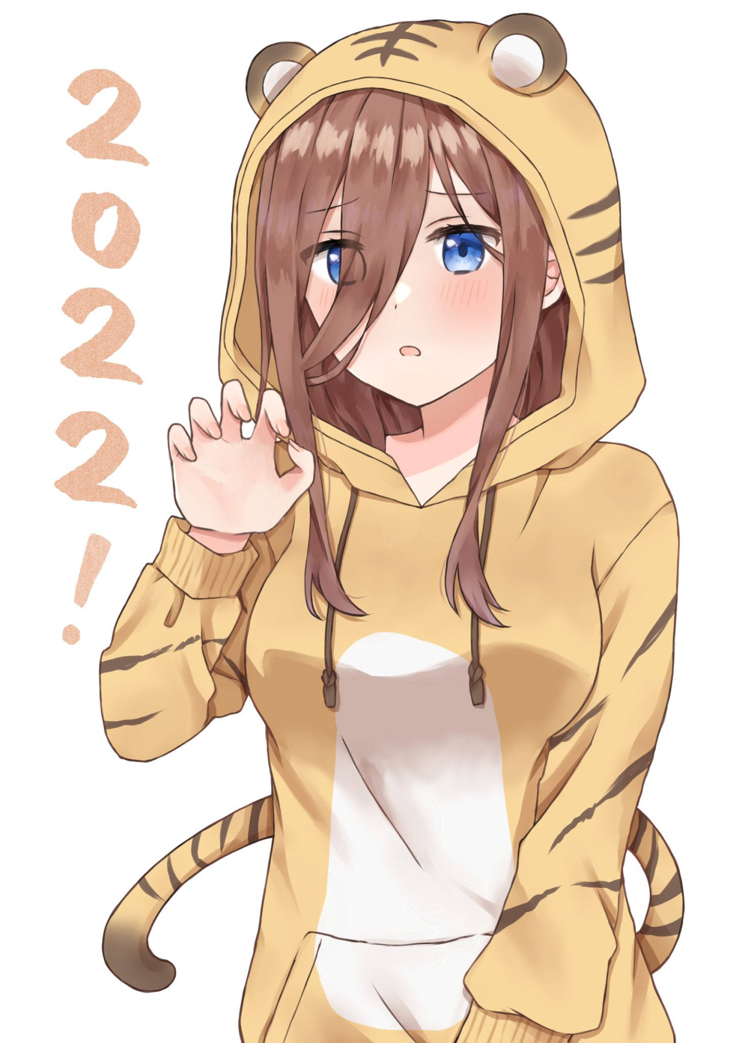 Miku Nakano, tiger onesie, 2022!, Full HD Phone Wallpaper