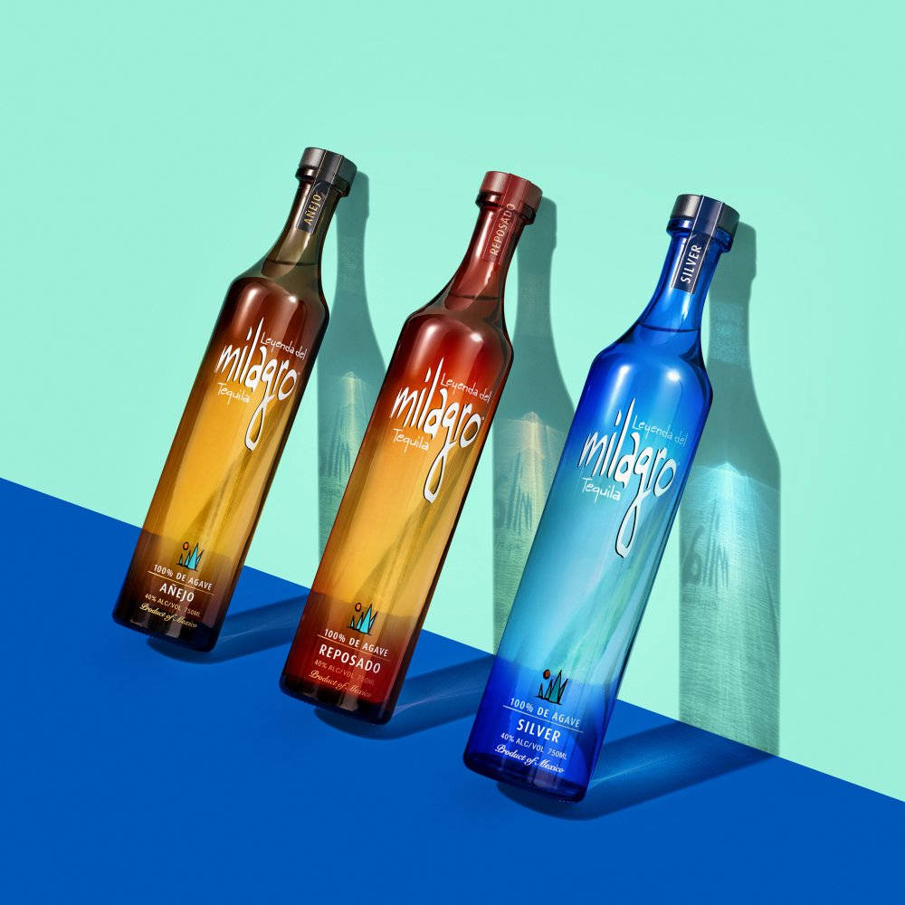 Milagro Tequila, Sky Blue, amber red and blue, SD Desktop Wallpaper