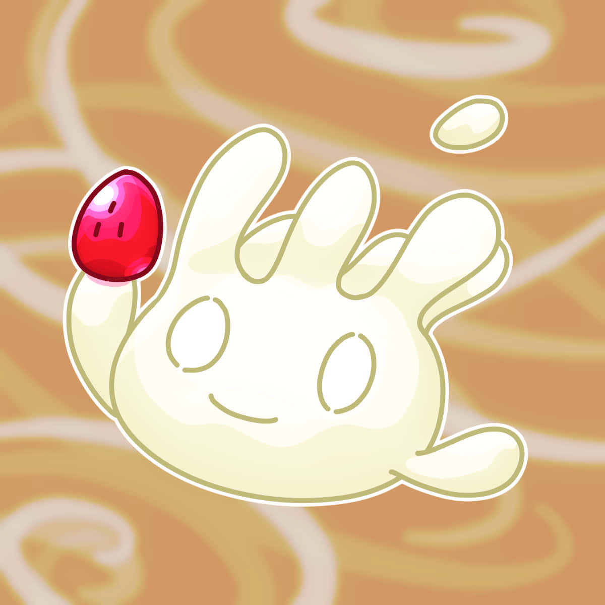 Milcery, cream-colored, red strawberry, SD Desktop Wallpaper