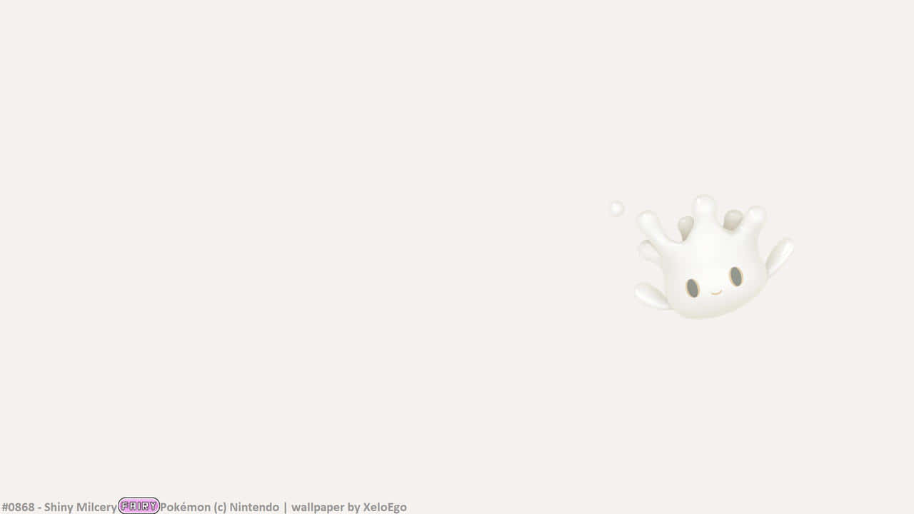White Milcery, Milcery, shiny, HD Desktop Wallpaper